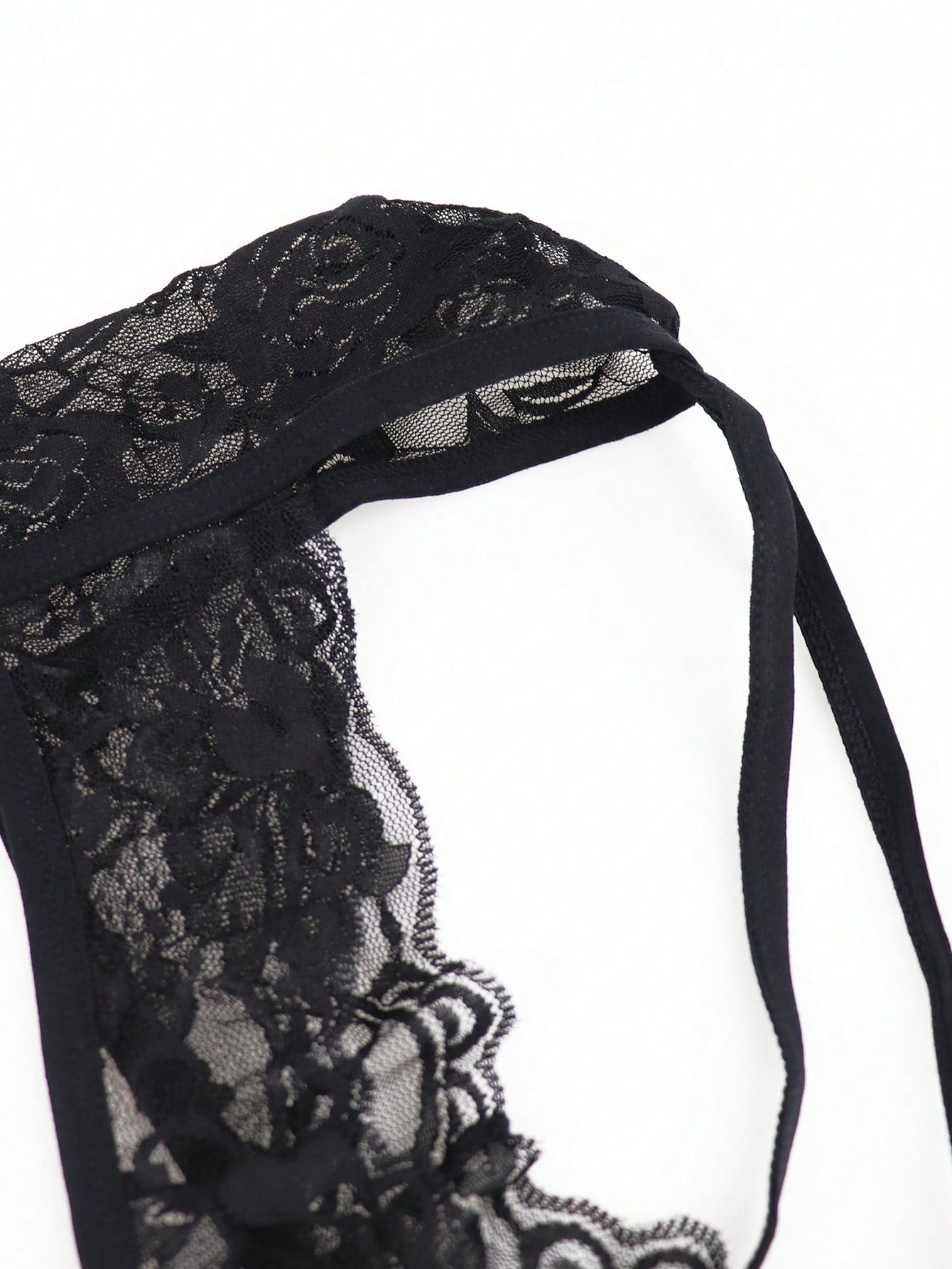 1pc Men’s Rose Lace Short, Lightweight Fabric, Simple Structure, Comfortable Fit