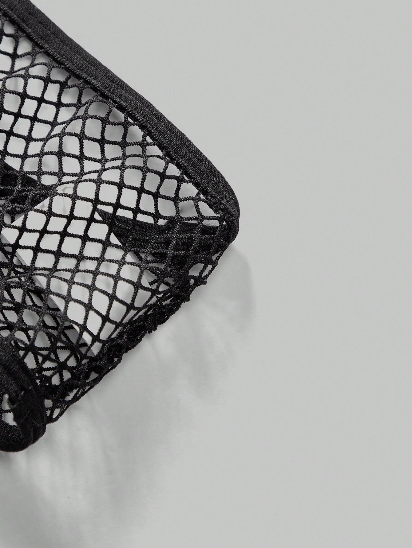 Mesh Fabric Crotchless Fishnet Briefs For Men