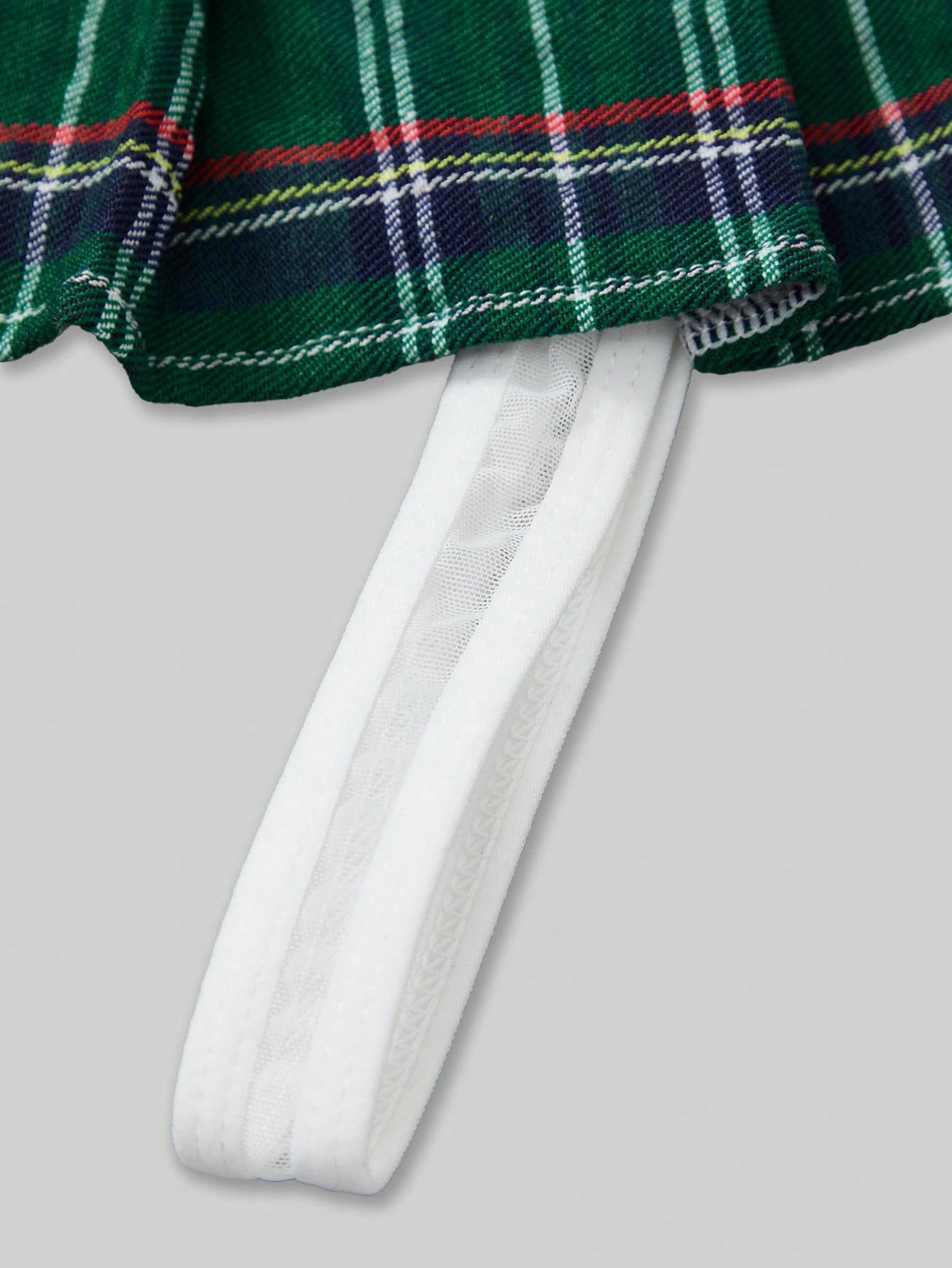 Plaid Christmas Booty Shorts Skirt Costume For Men