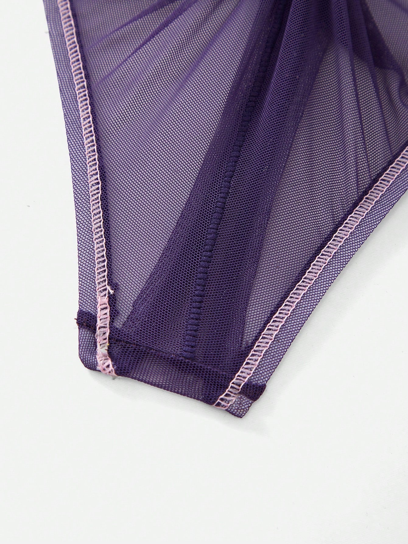 1pc Men’s Ultra-Thin Mesh Fabric Short, Purple Color, Minimal Design, For Daily Use
