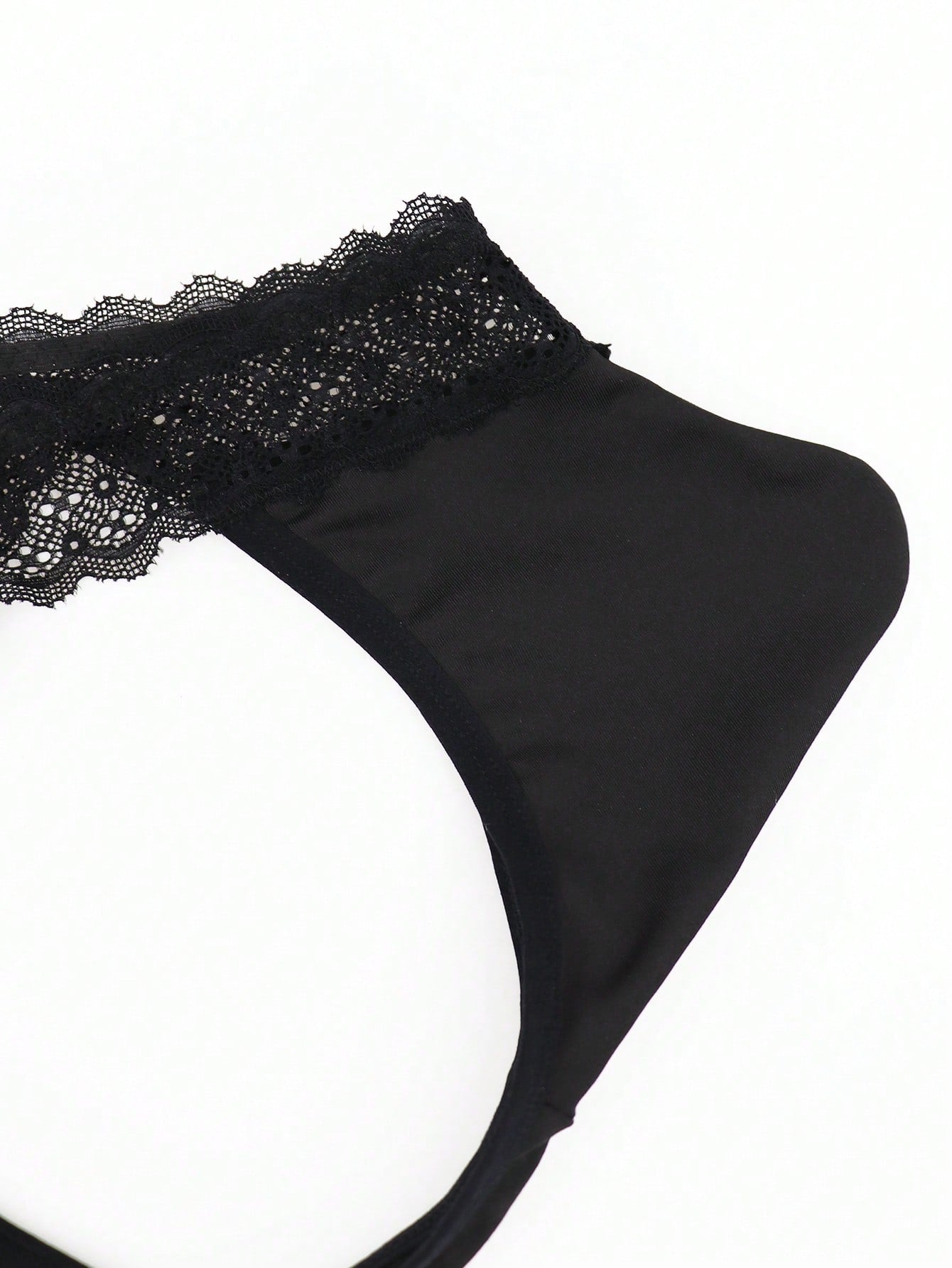 Men's Fabric U-Pouch Lace Trim Briefs