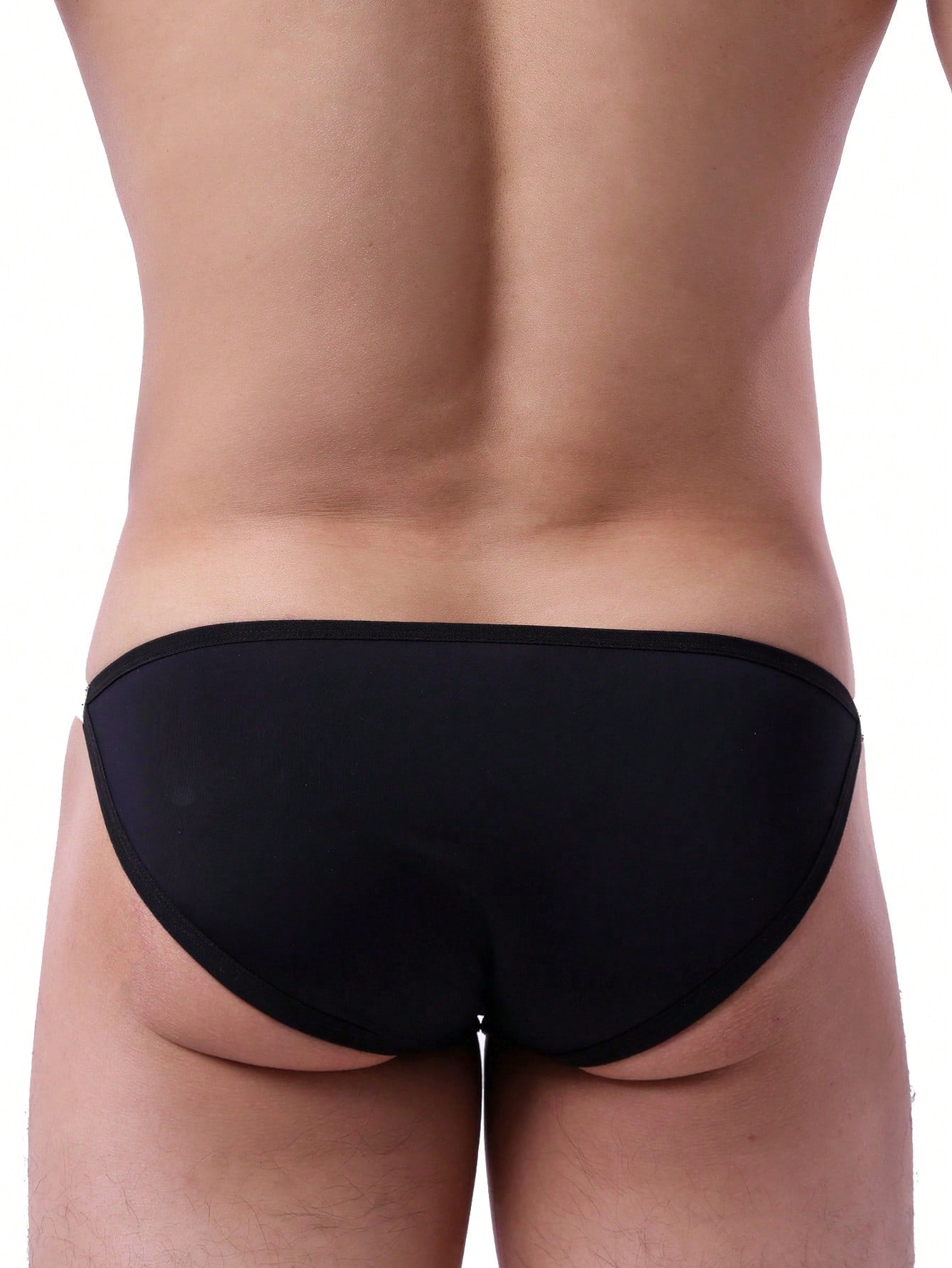Men's Ice Silk High Cut Swim Briefs With U Convex Design