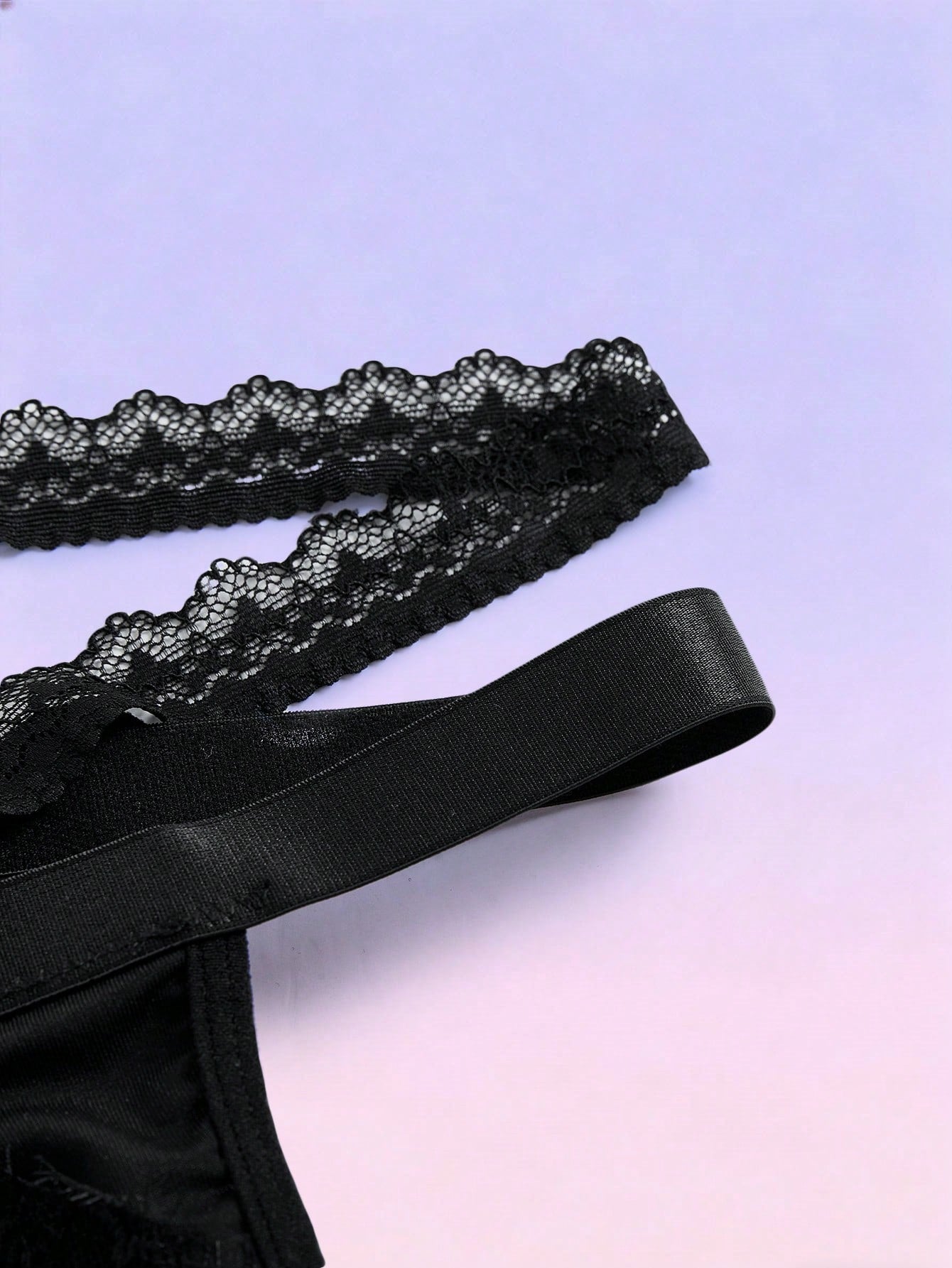 Contrast Lace Hollow Out Sexy Briefs For Men