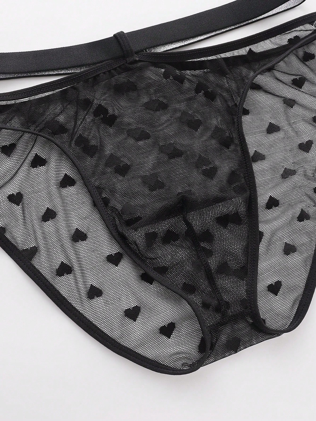 Men’s Textured Knit Short Neutral Color Heart Print Design For Daily Wear