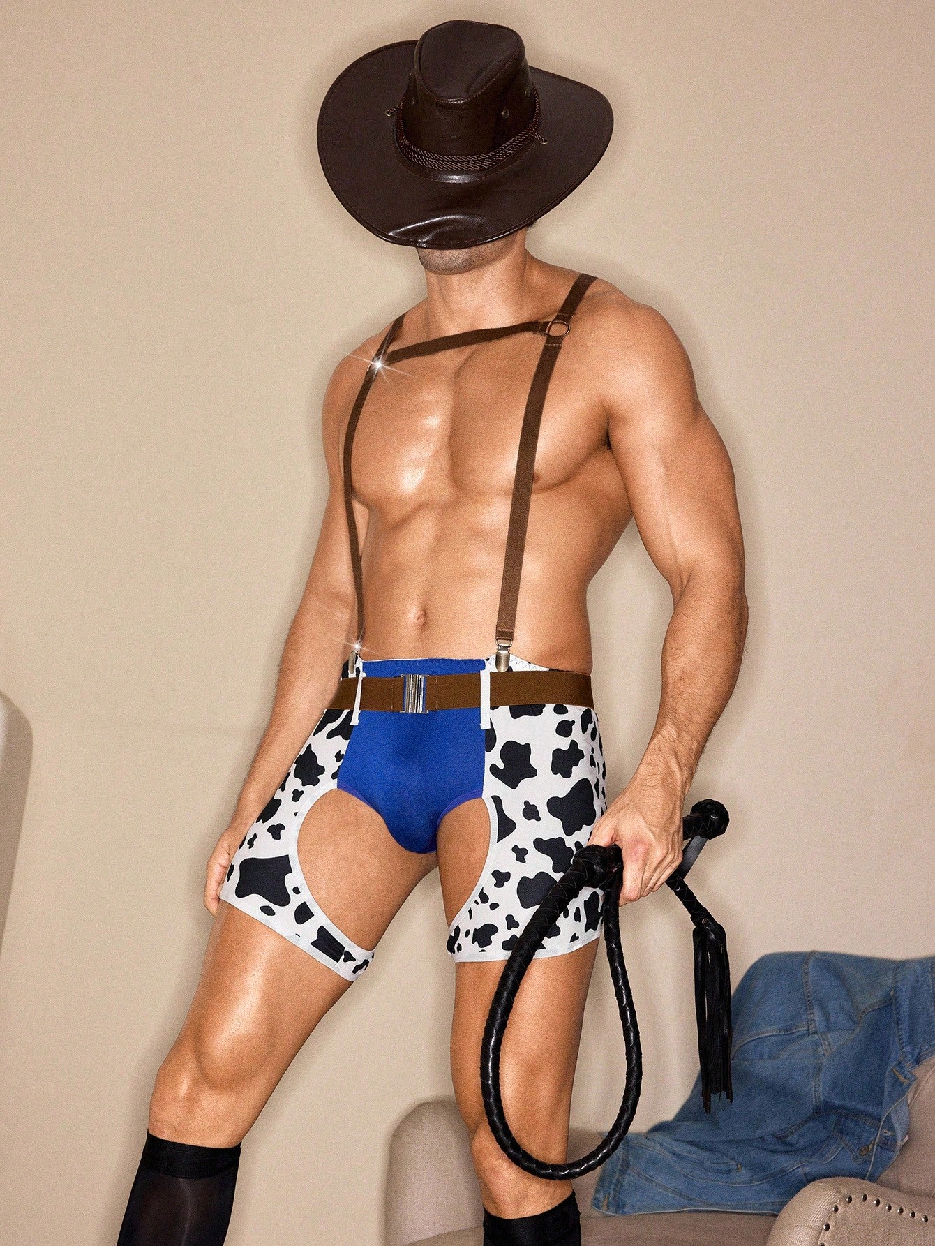 Men’s Western Style Outfit Set Neutral Design For Casual Styling