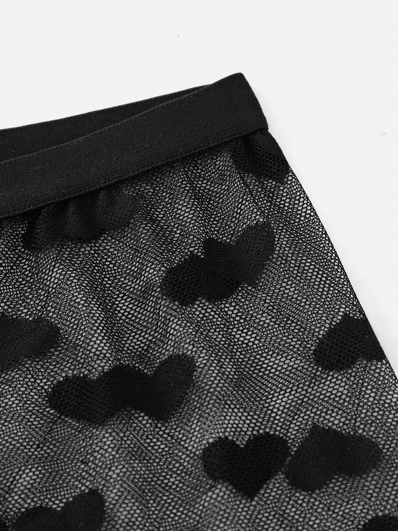 Men’s Heart Polka Dot Mesh Short with Waistband Detail, Lightweight Material, Casual Style