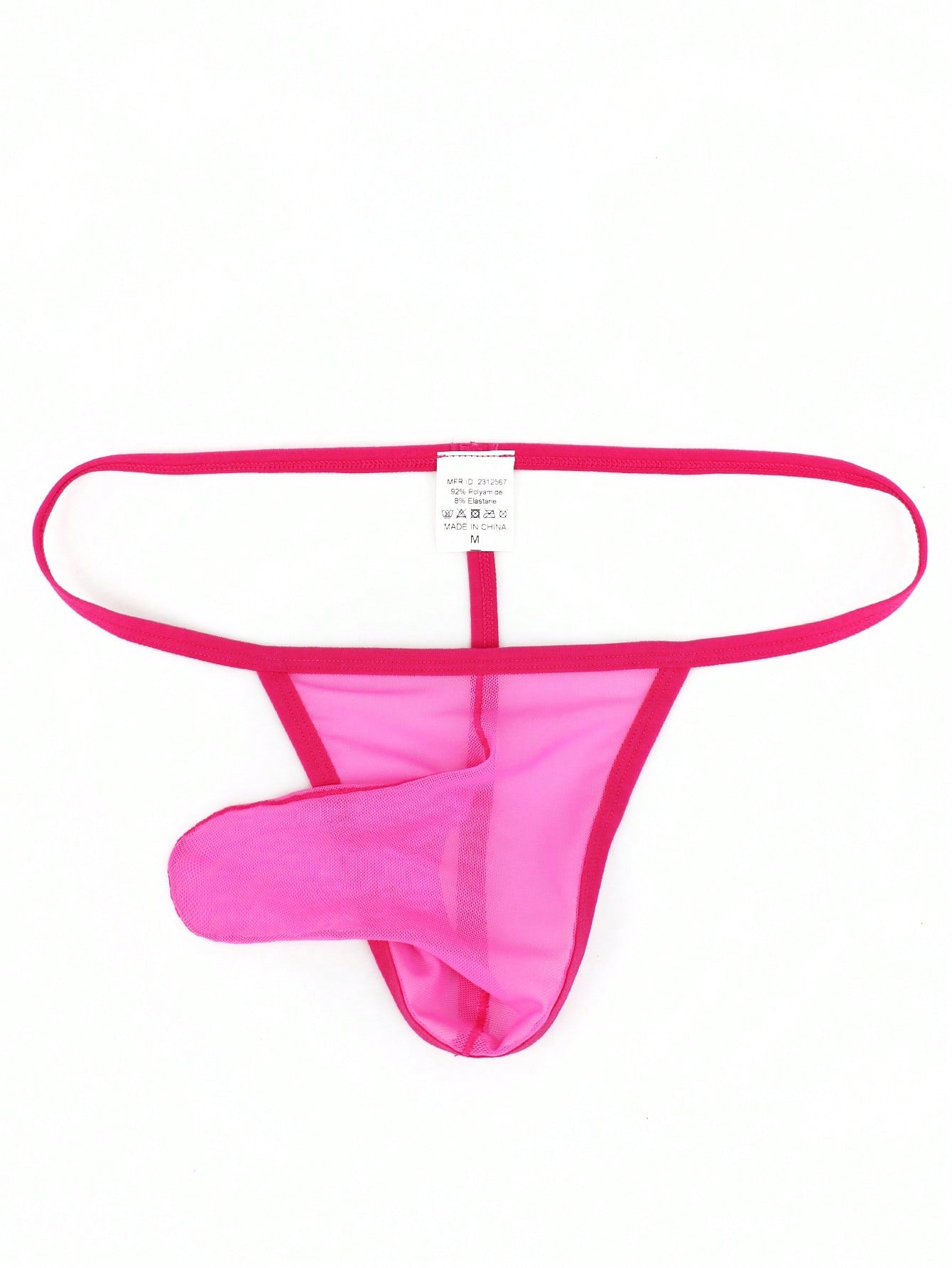 1pc Men’s Red Mesh Short, Breathable Fabric, Basic Structure, Everyday Style