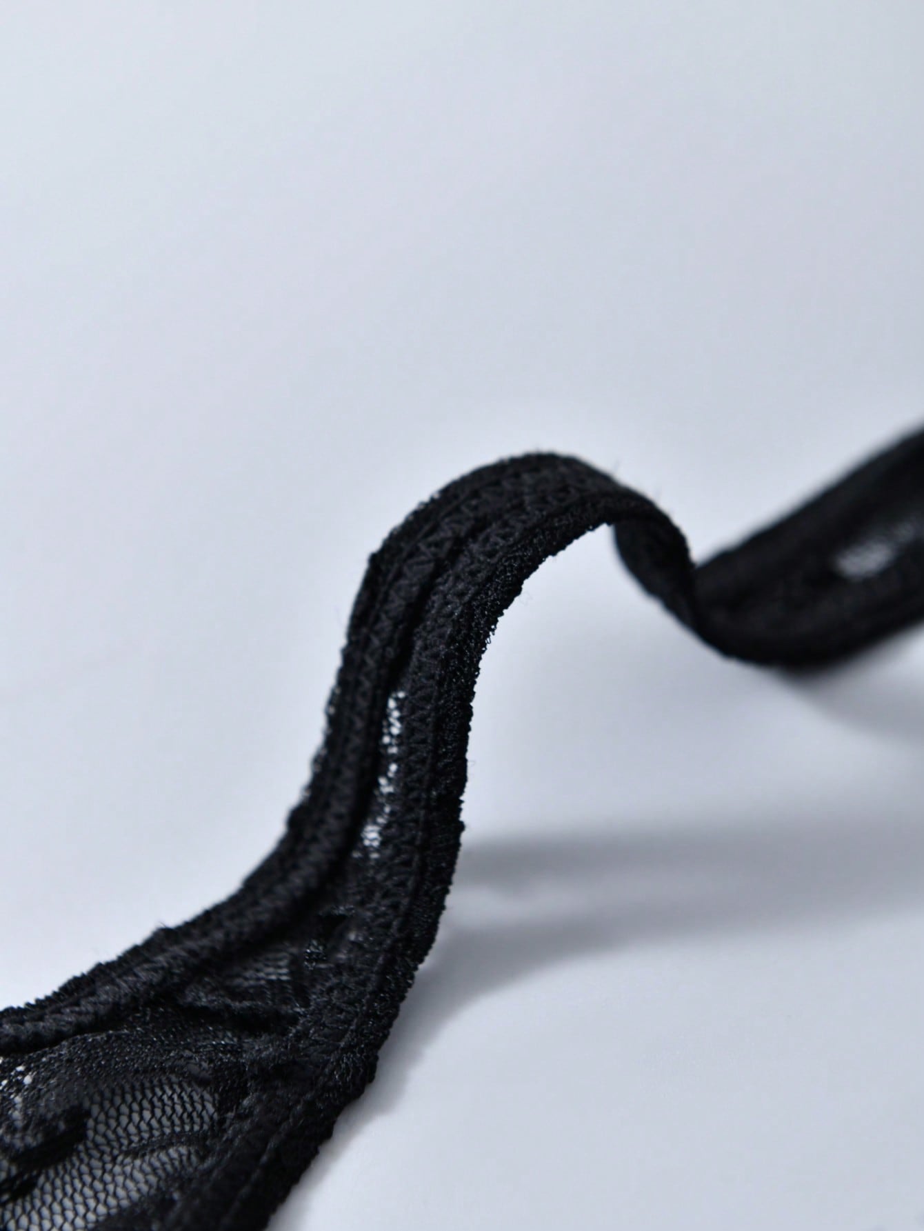 Men's Black Lace Mesh T Back Thong Underwear
