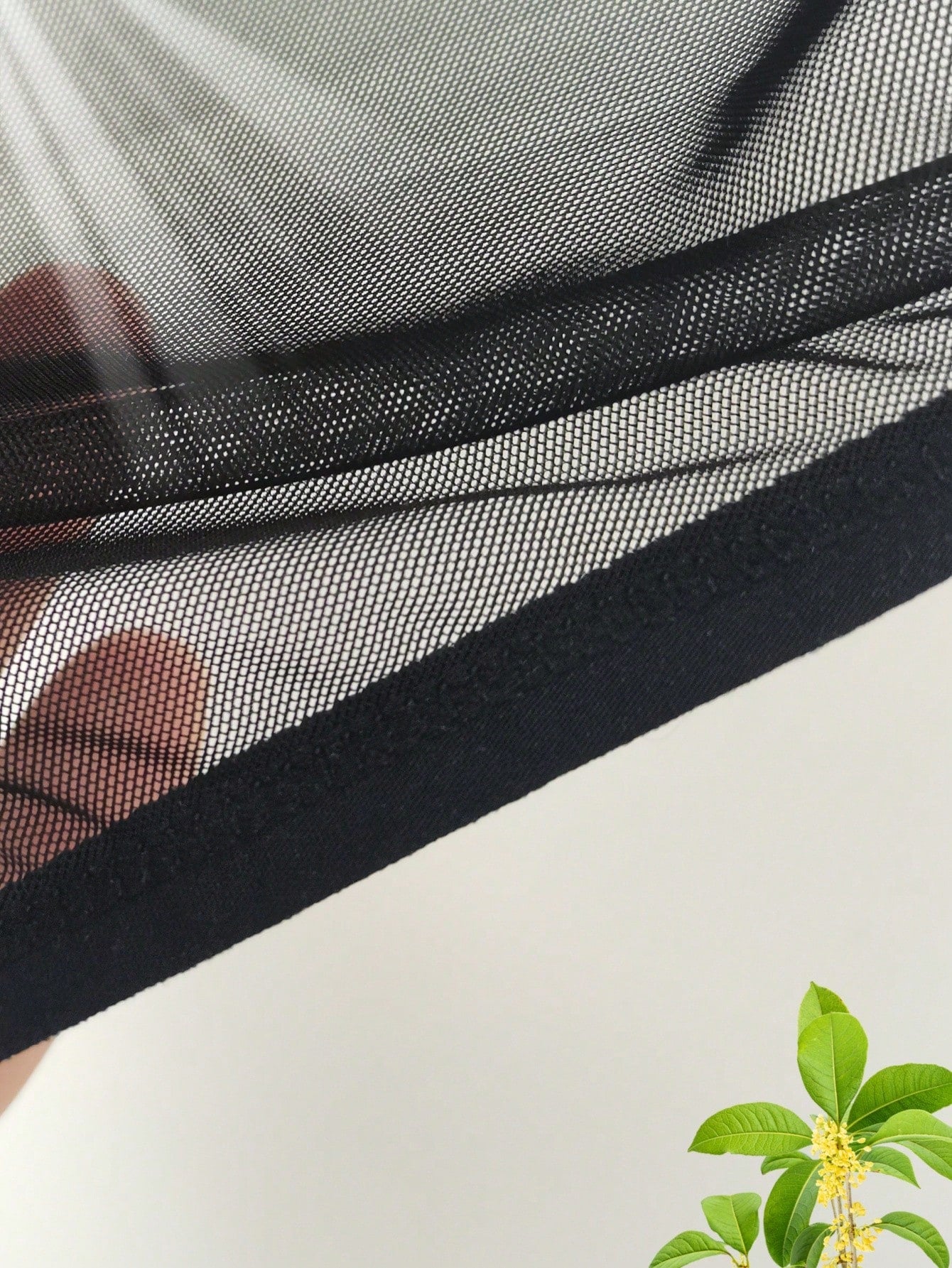 1pc Men's Black Elastic Mesh Low Waist Elephant Print Briefs