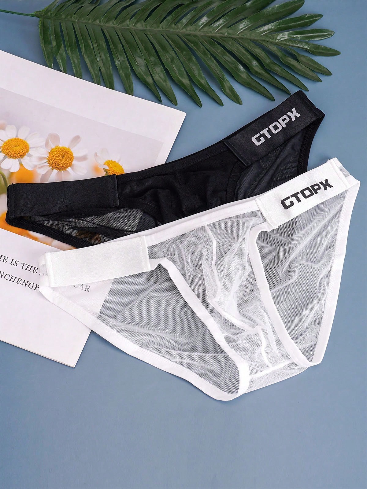 Breathable Mesh Low Rise Bikini Briefs For Men