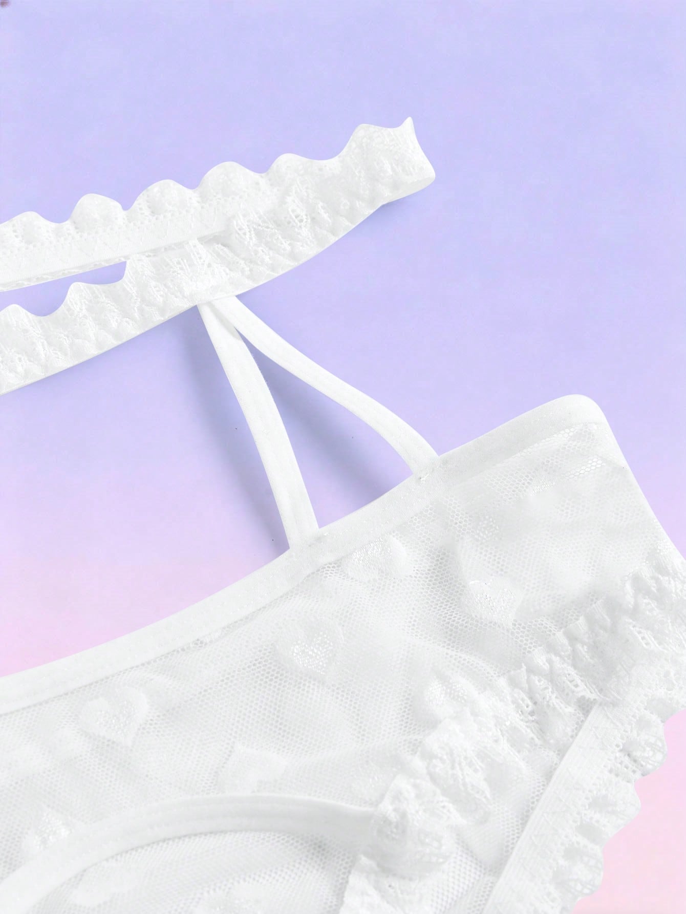 Heart Mesh Patchwork Hollow Out Sexy Briefs For Men