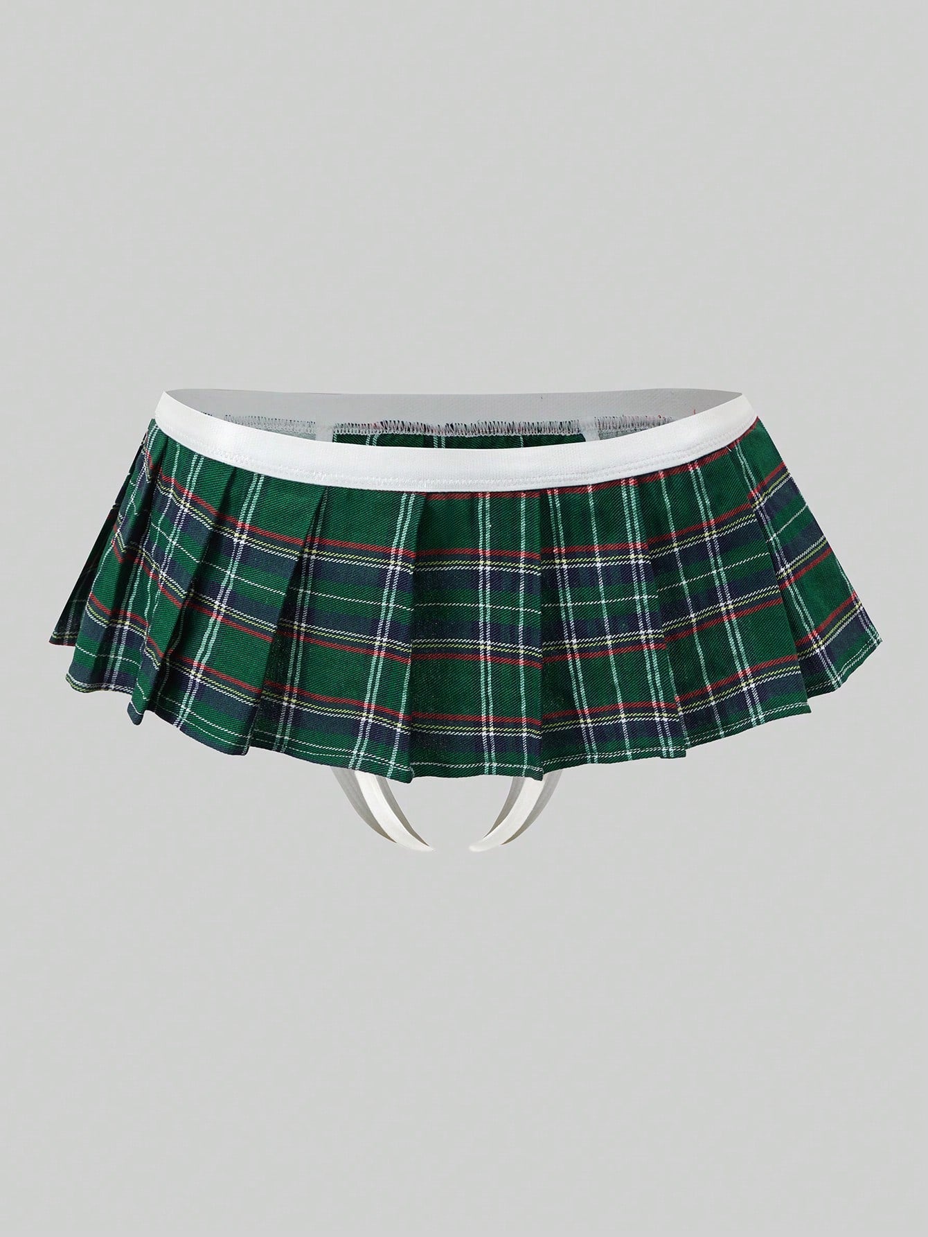 Plaid Christmas Booty Shorts Skirt Costume For Men