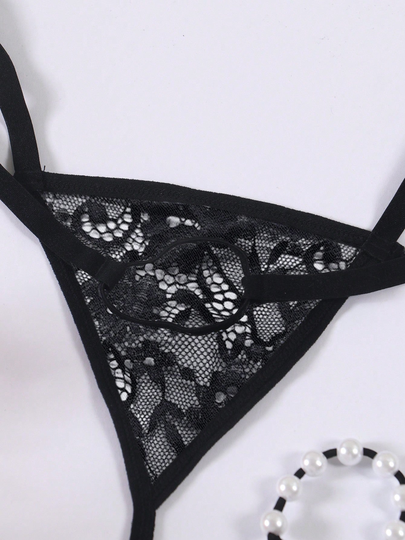 Pearl Decor Sheer Mesh G String Briefs For Men