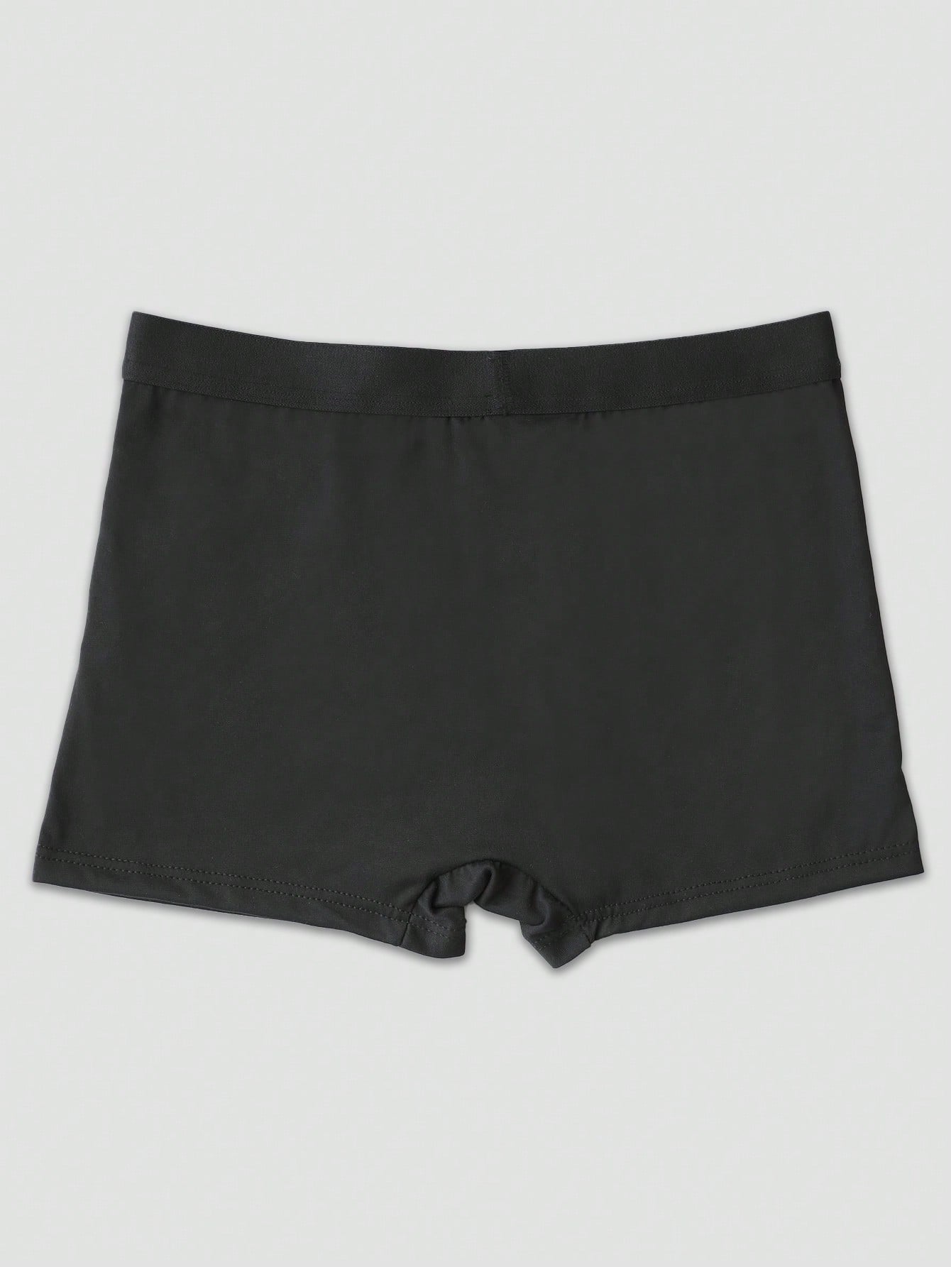 2pcs Men's Black Graphic Print Briefs