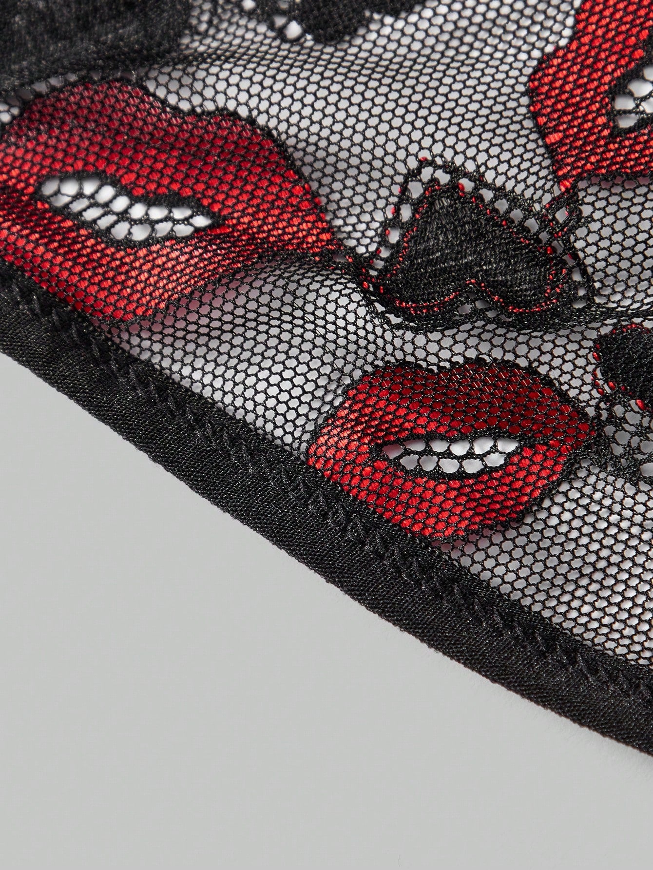 Men’s Valentine Theme Lip Print Short, Mesh Fabric, Lightweight Design