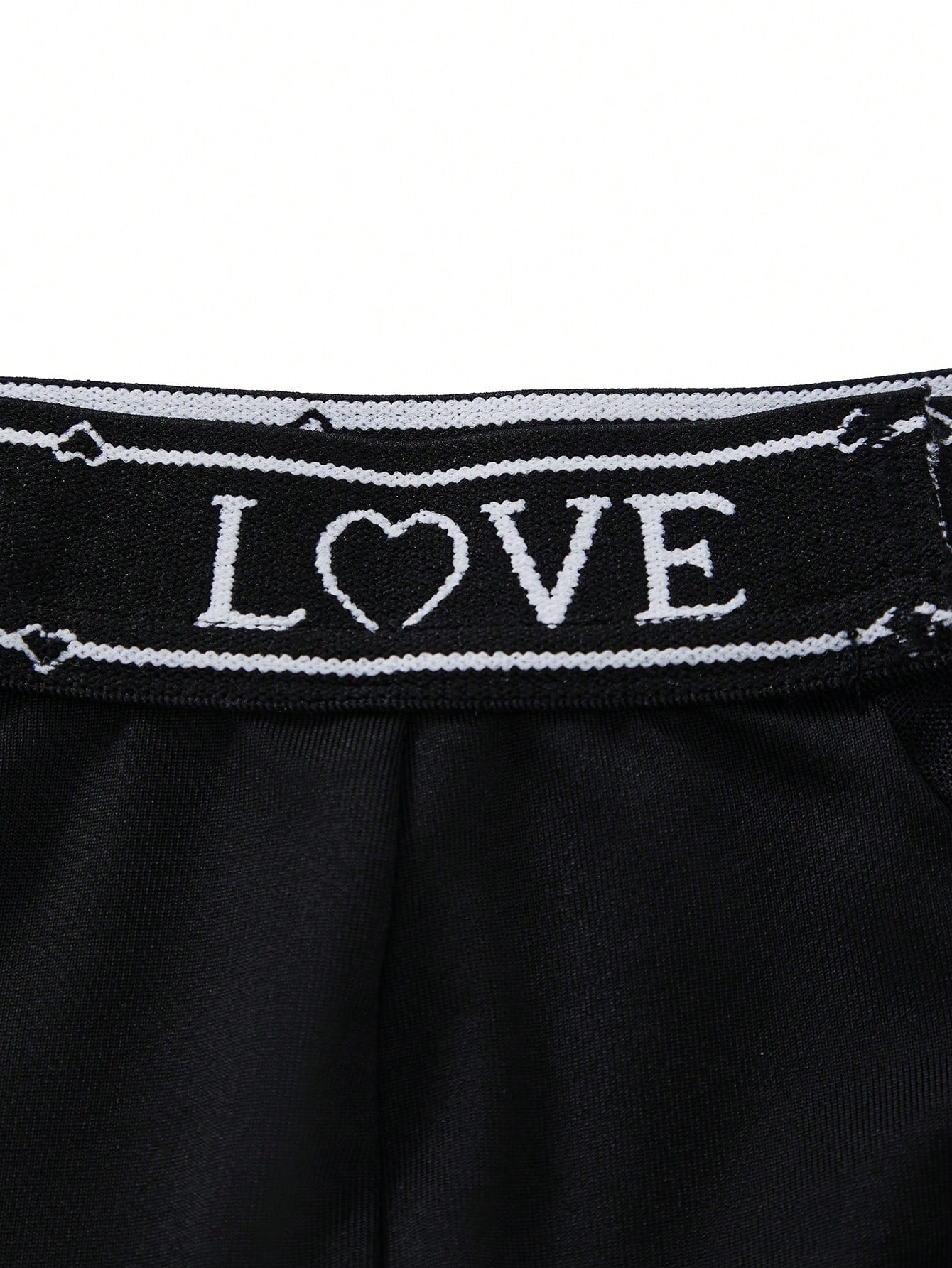 Men’s Black Mesh Patchwork Short With Letter Graphic Tape Detail, Minimal Design, For Everyday Use