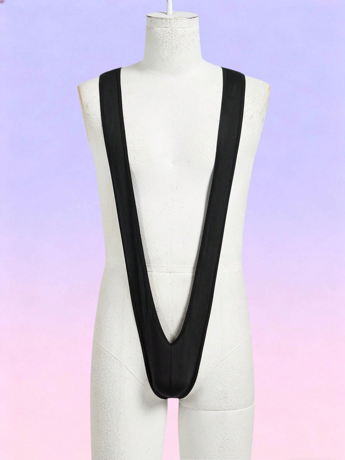 Solid Color Sleeveless Deep V Neck Backless Jumpsuit For Men