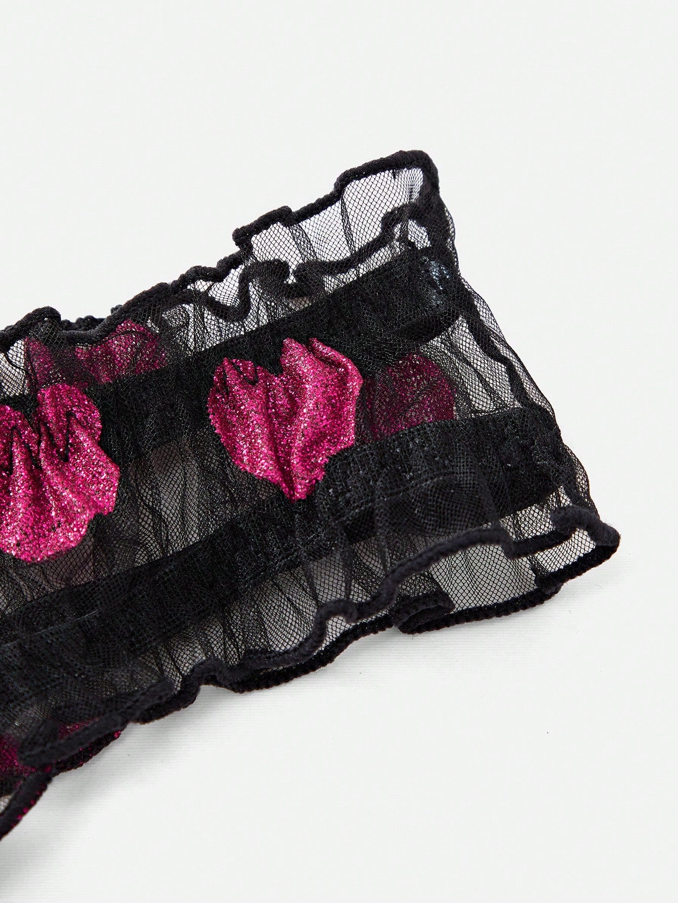 Men’s Mesh Fabric Short With Heart Pattern, Lightweight Design, For Casual Styling