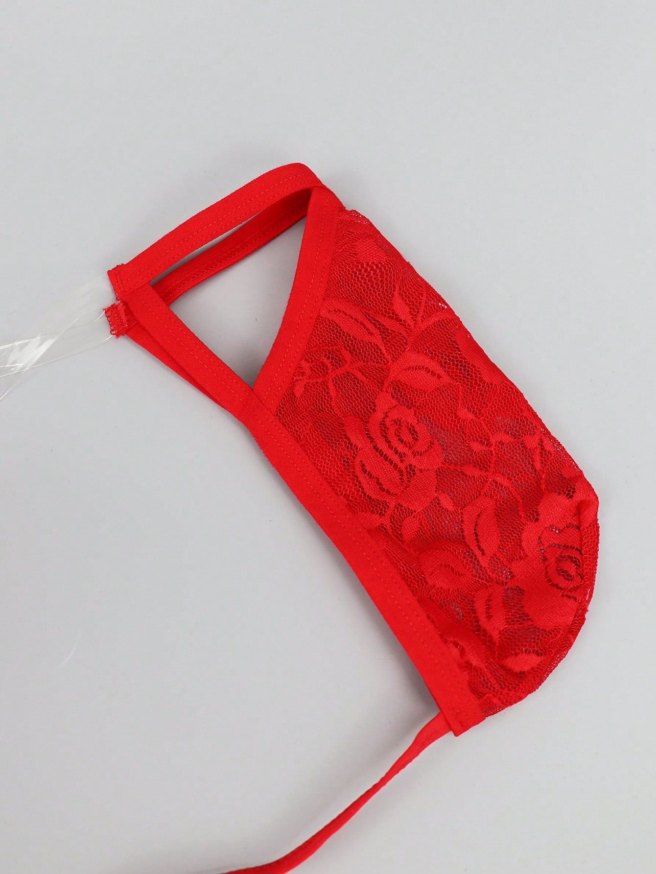 1pc Men's Red Lace Waist Briefs