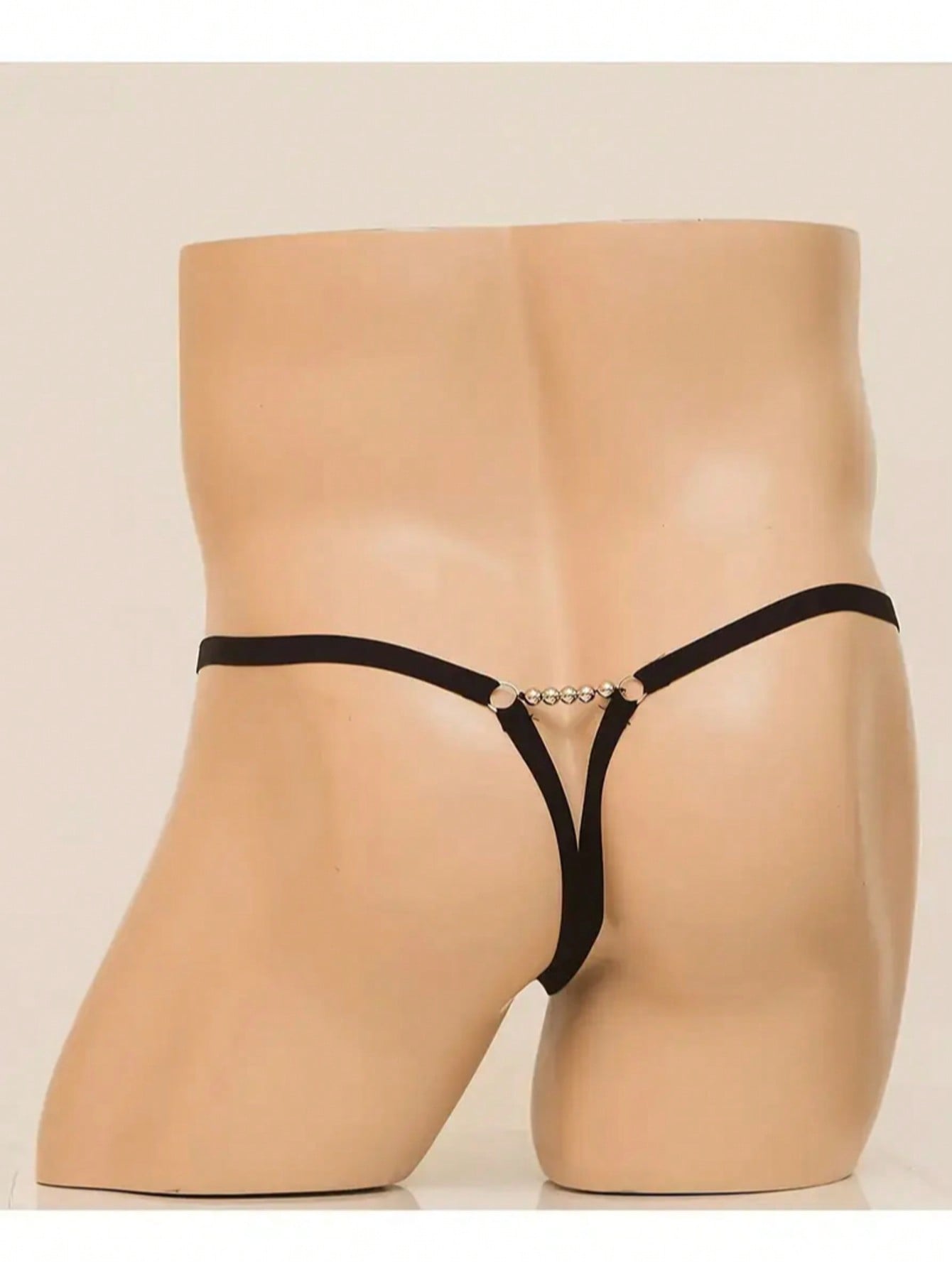2pcs Men's Low Waist G String Thong Underwear With Ring Detail
