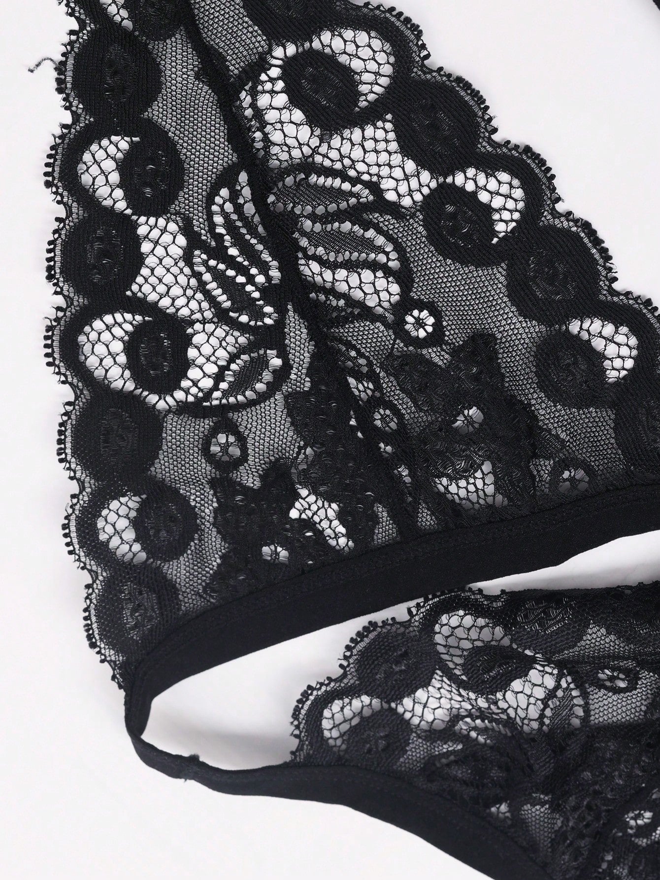 Men’s Black Lace Short, Lightweight Fabric, Simple Construction