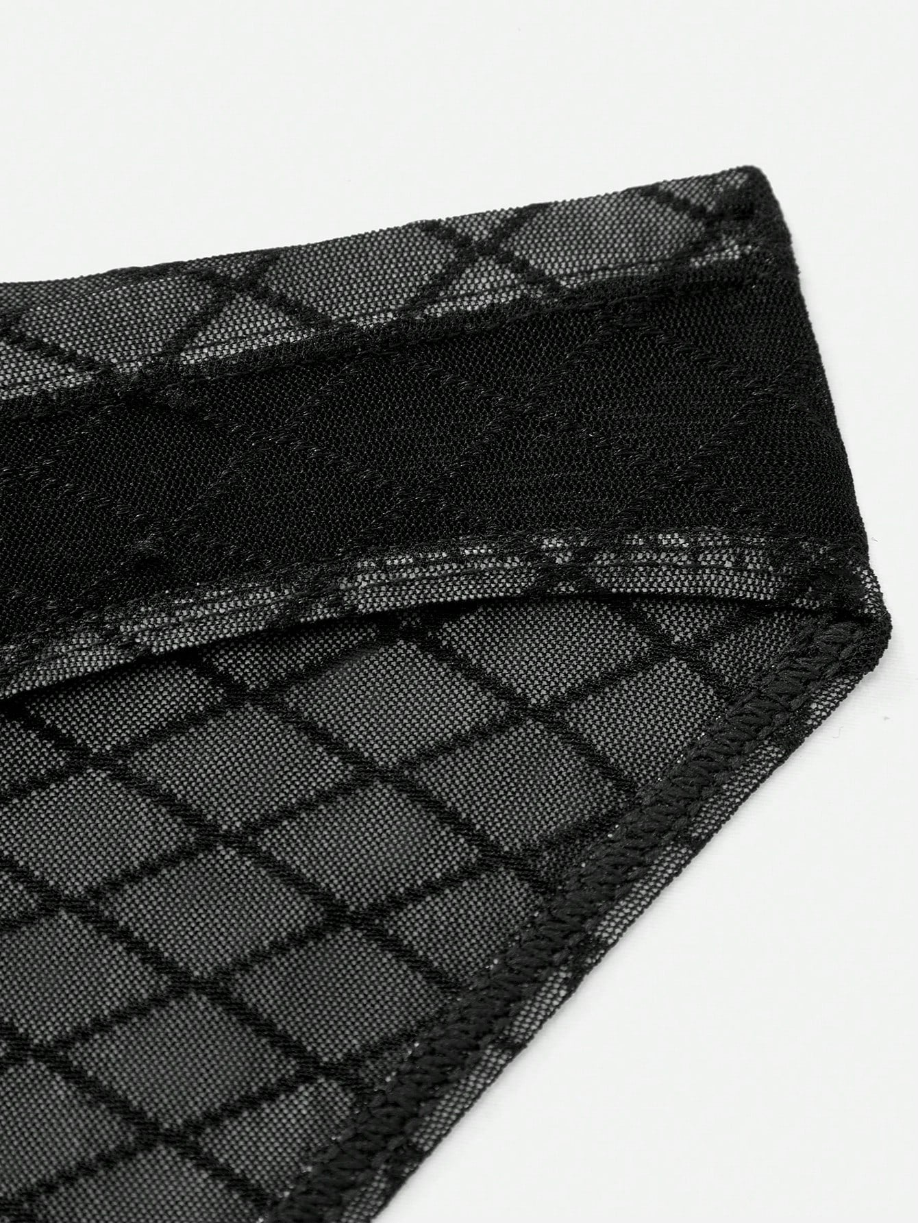Black Mesh Sexy Thong Panty For Men