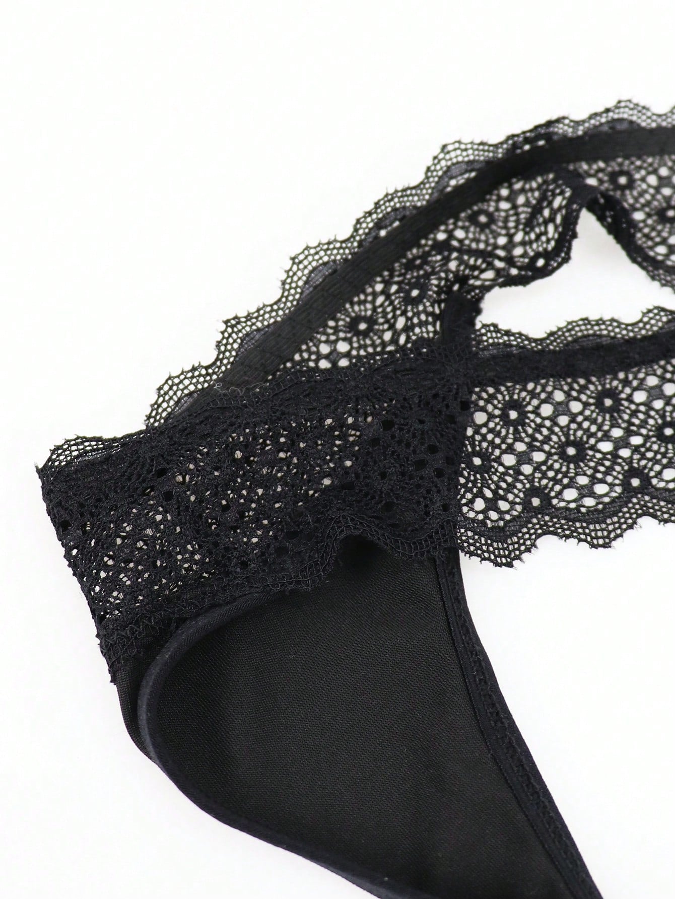 Men's Fabric U-Pouch Lace Trim Briefs