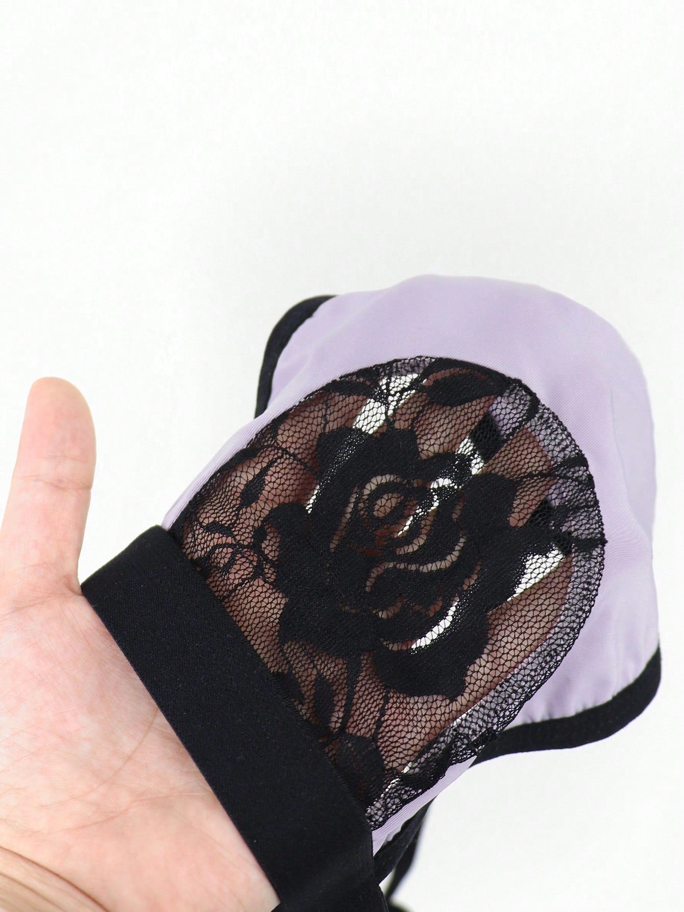 1pc Men’s Black Lace Short, Breathable Lightweight Material, Simple Structure, Easy to Wear