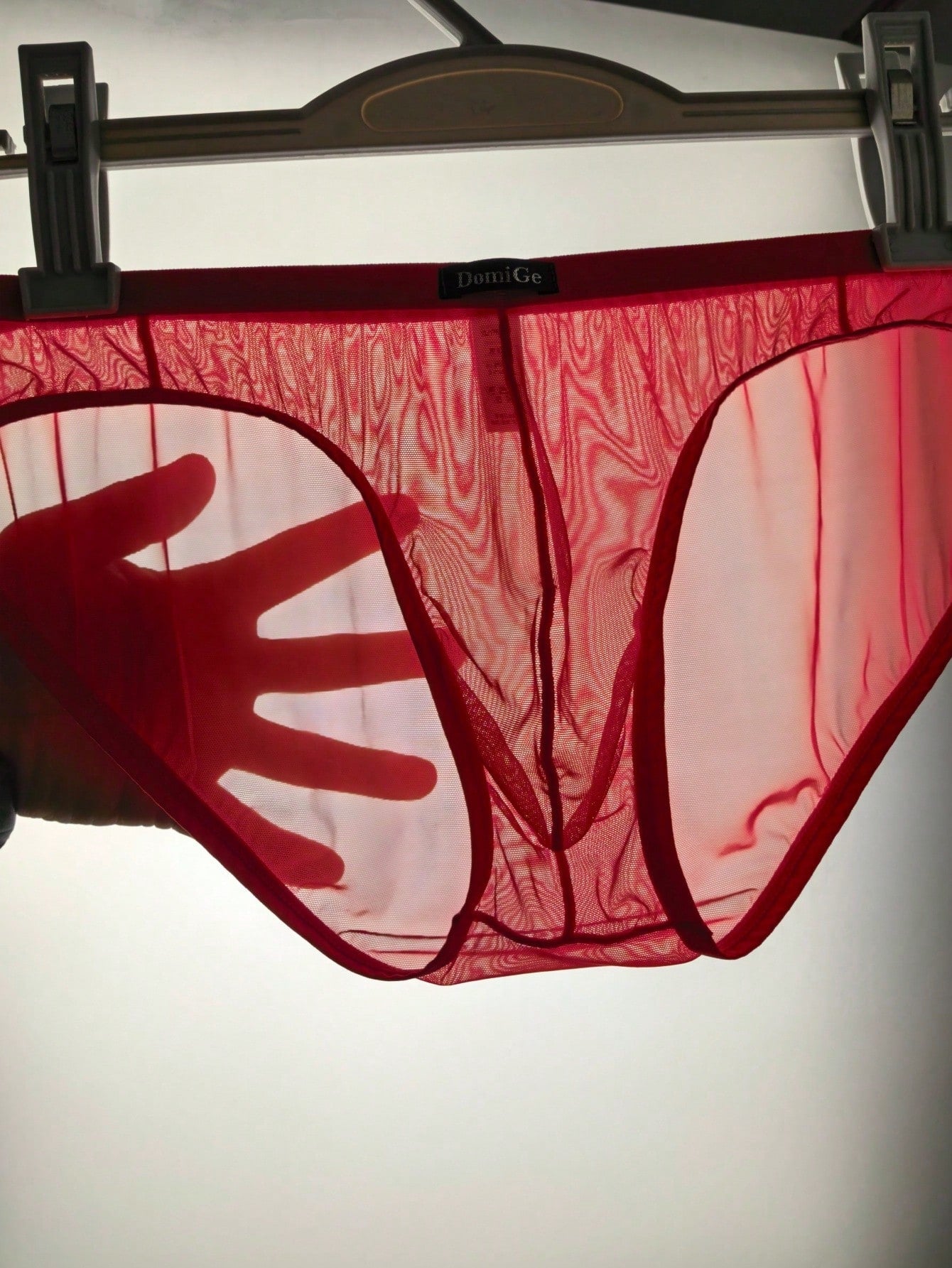 Sheer Mesh Low Waist Full Coverage Briefs For Men