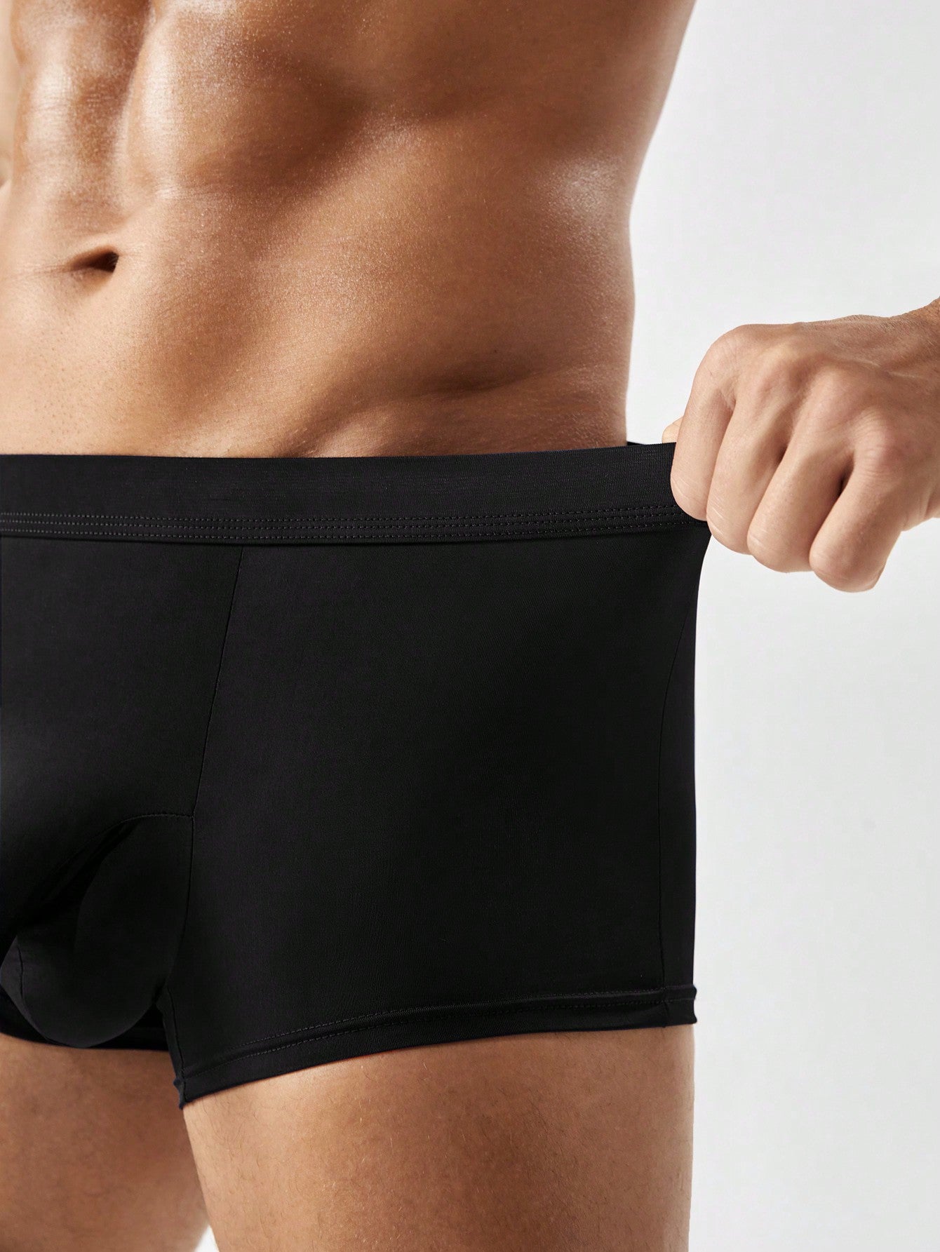 Men’s Solid Color Slim Profile Short Breathable Fabric For Daily Wear