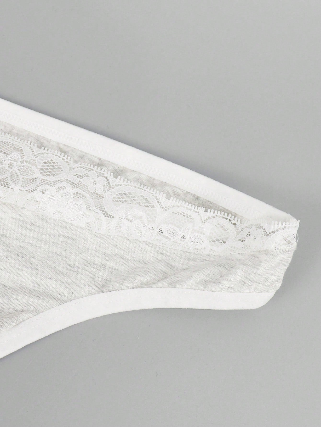 Men’s Lace Trim Short, Shadow Grey and White Color Options, Lightweight Fabric, Clean Design