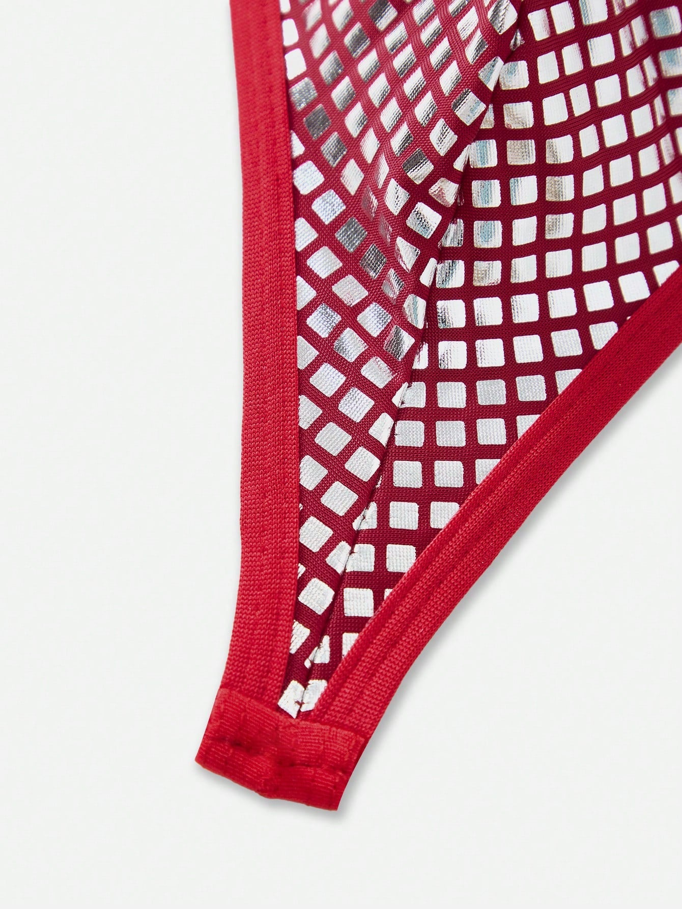 Men’s Metallic-Look Fabric Patchwork Short, Smooth Texture, Clean Design, For Daily Styling