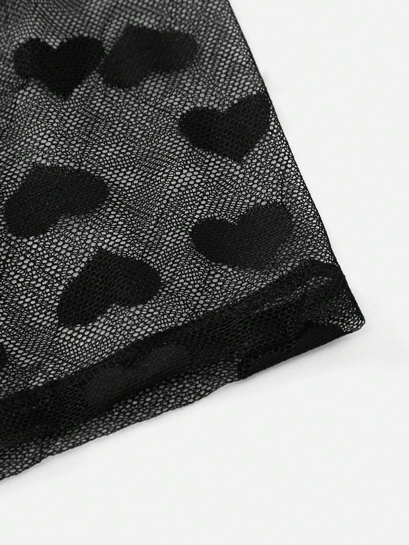 Men’s Heart Polka Dot Mesh Short with Waistband Detail, Lightweight Material, Casual Style