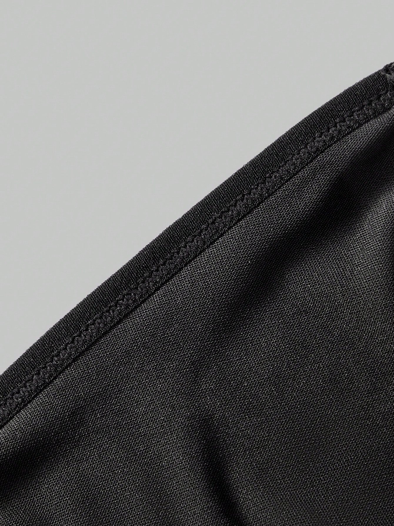 Men’s Solid Color Short With Connected Panel Detail Neutral Design For Casual Use