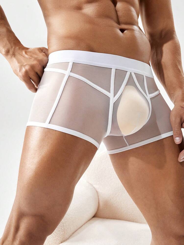 Men’s Breathable Mesh Boxer Briefs – Rolled Edge Design