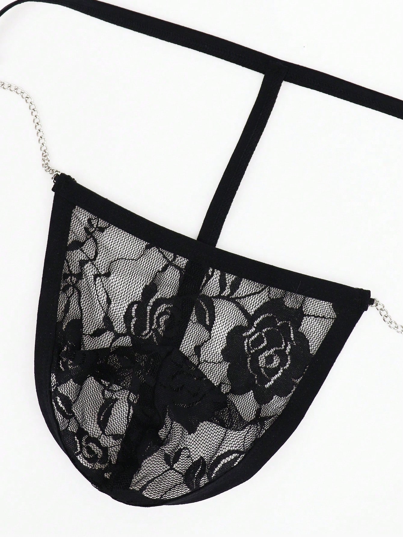 Men’s Rose Lace Waist Chain Short, Lightweight Material, Decorative Detail Design