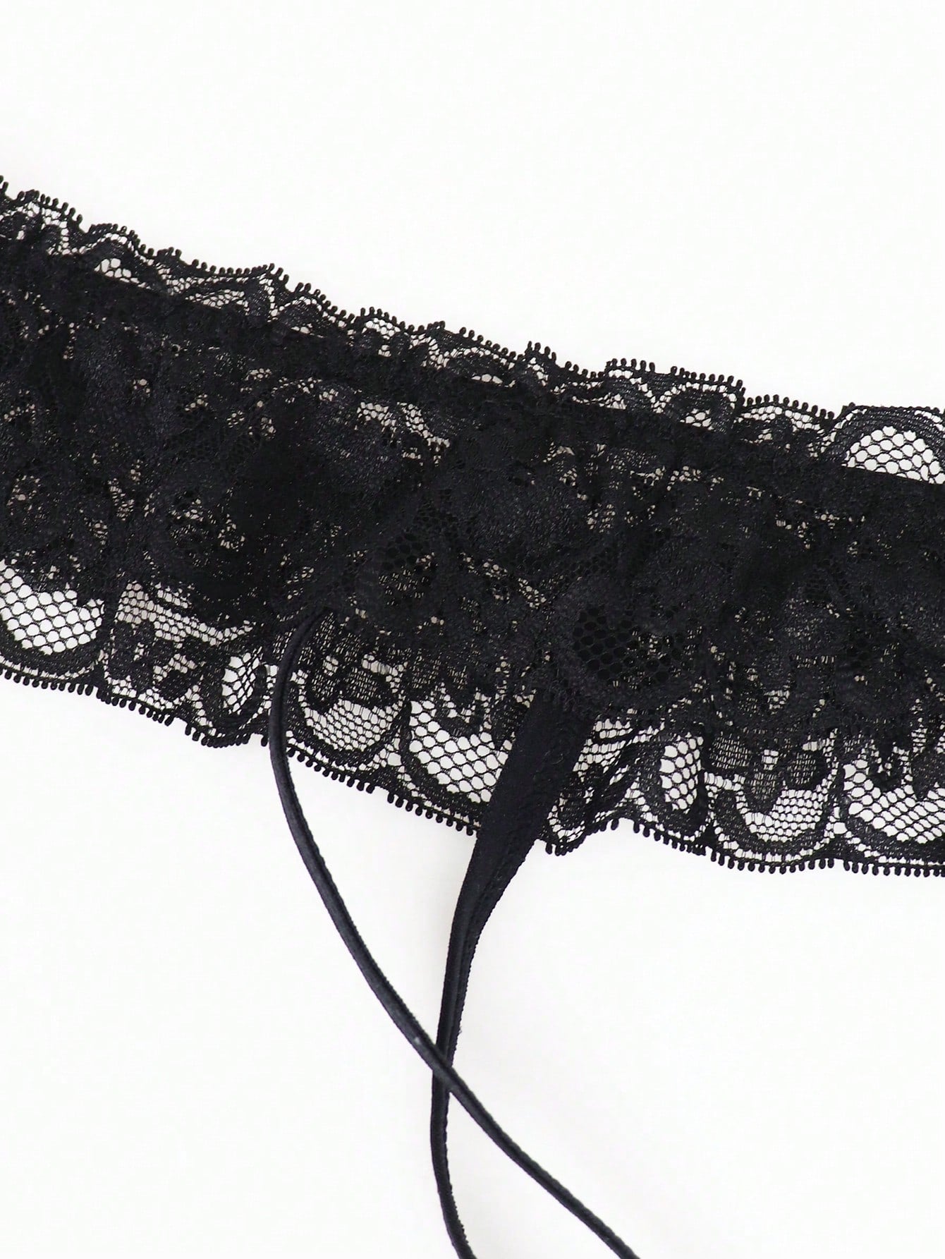 Men’s Black Mesh Short with Lace Waist Detail, Lightweight Fabric, Easy to Wear