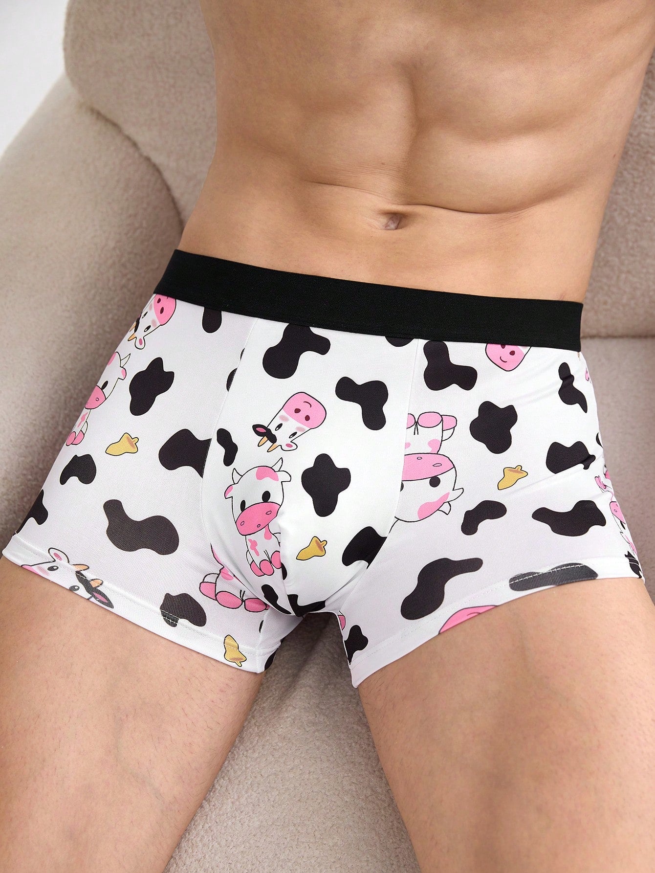 Men's Cartoon Print Boxer Briefs