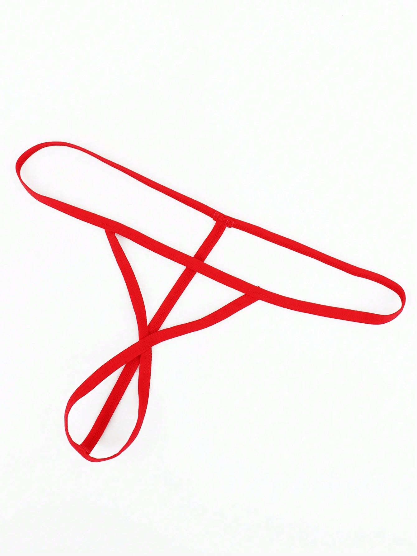 1pc Men’s Red Short with Decorative Trim Detail, Lightweight Material, Simple Design