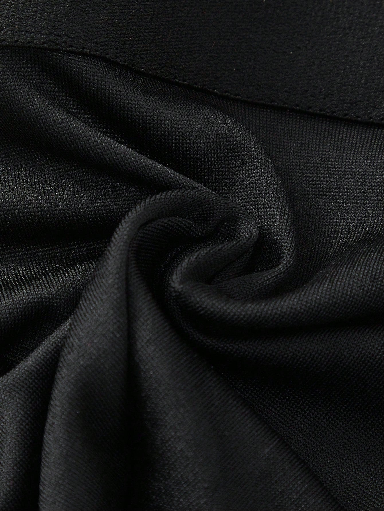 Men’s Black Textured Knit Short With Garter-Style Accent Detail, For General Wear