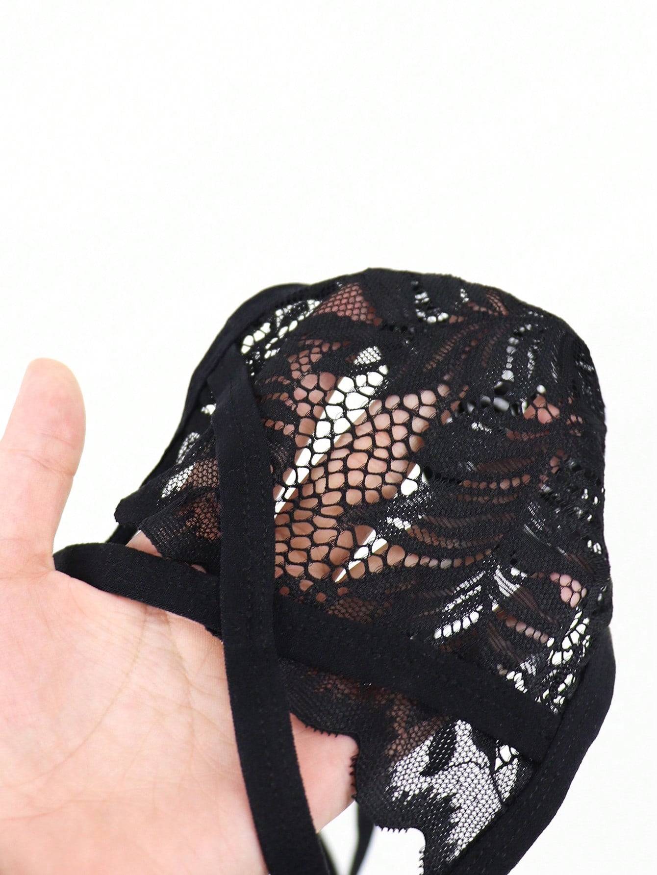 1pc Men’s Lace Trim Short, Breathable Fabric, Lightweight Material, Simple Daily Style