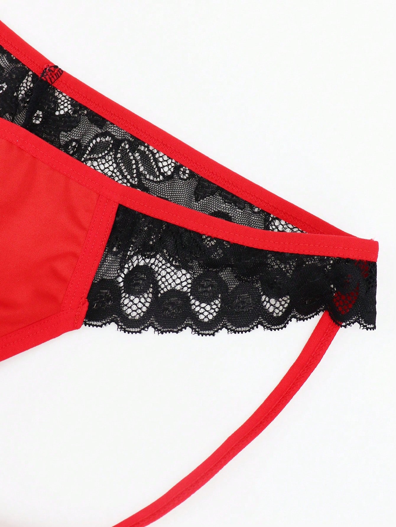 Men’s Contrast Color Lace Patchwork Short, Lightweight Material, Decorative Pattern Detail