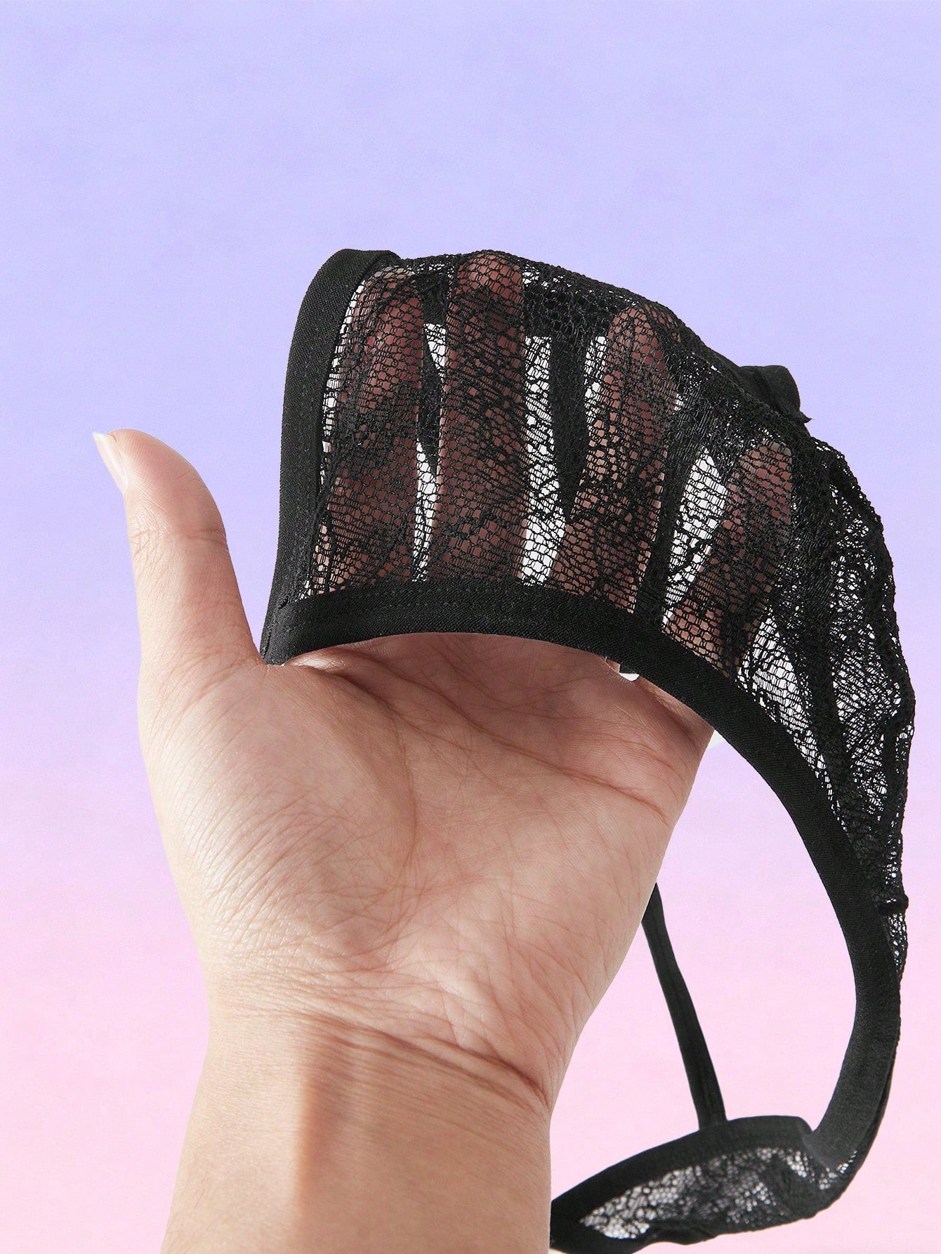 Lace Hollow Out Thong For Men