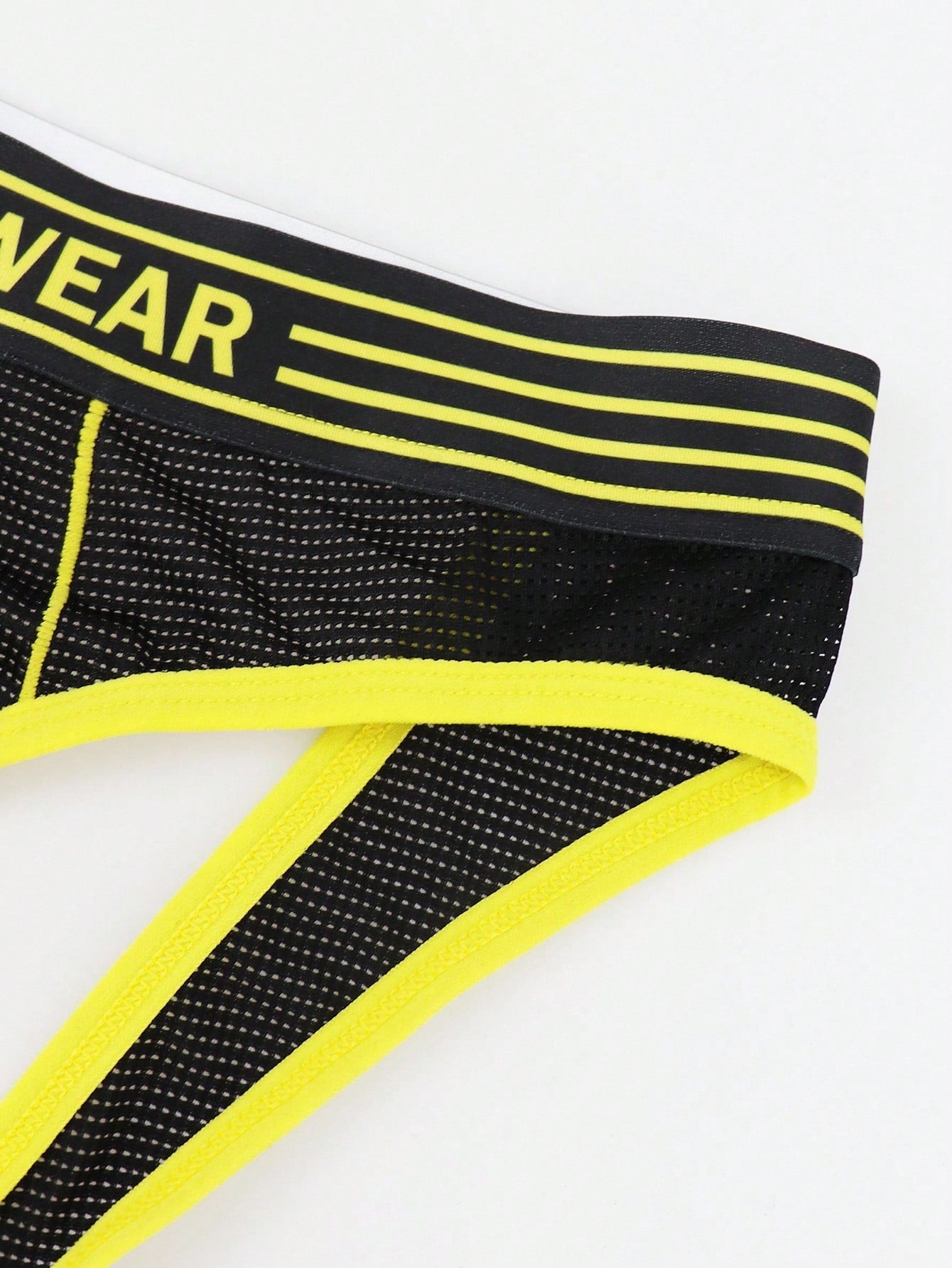 Men’s Mesh Short with Letter Graphic and Contrast Piping, Lightweight Fabric