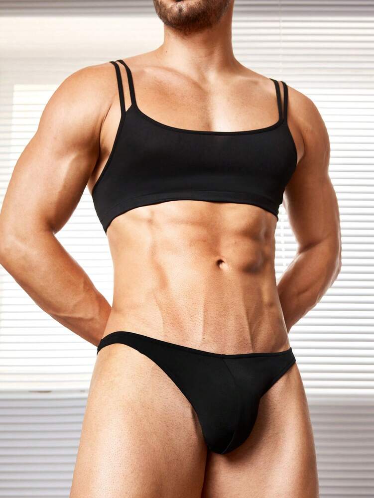 Men’s Solid Color Style Shorts, Lightweight Fabric, Minimal Design, For Casual Wear