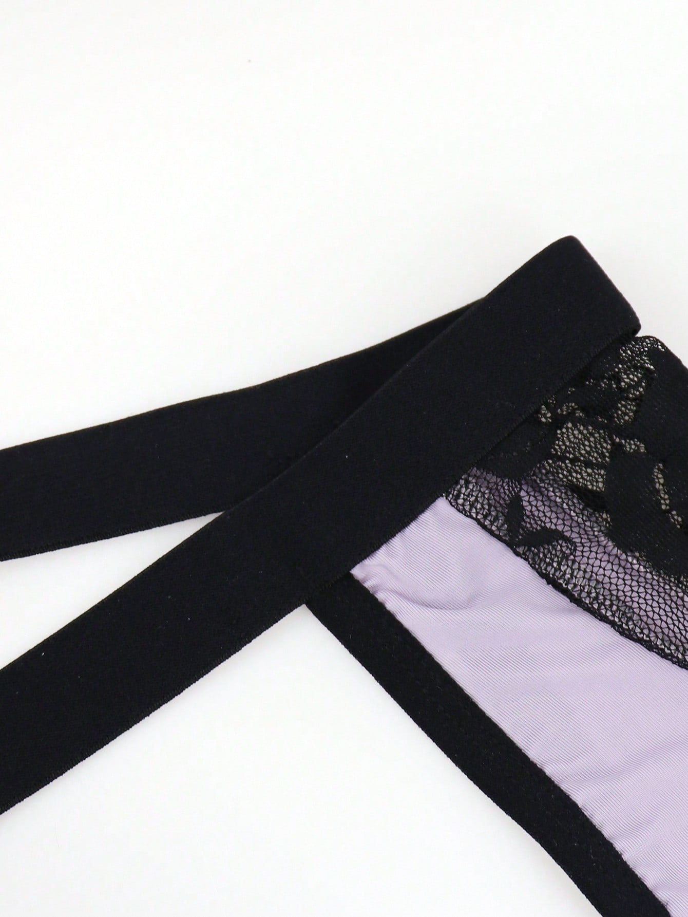 1pc Men’s Black Lace Short, Breathable Lightweight Material, Simple Structure, Easy to Wear