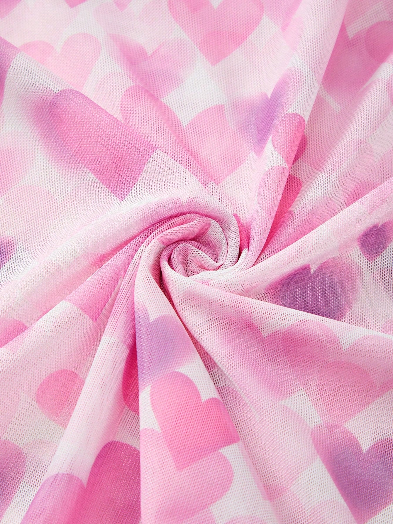 Men’s Short Sleeve Mesh Fabric Top With Allover Heart Print, Lightweight Design, For Casual Wear