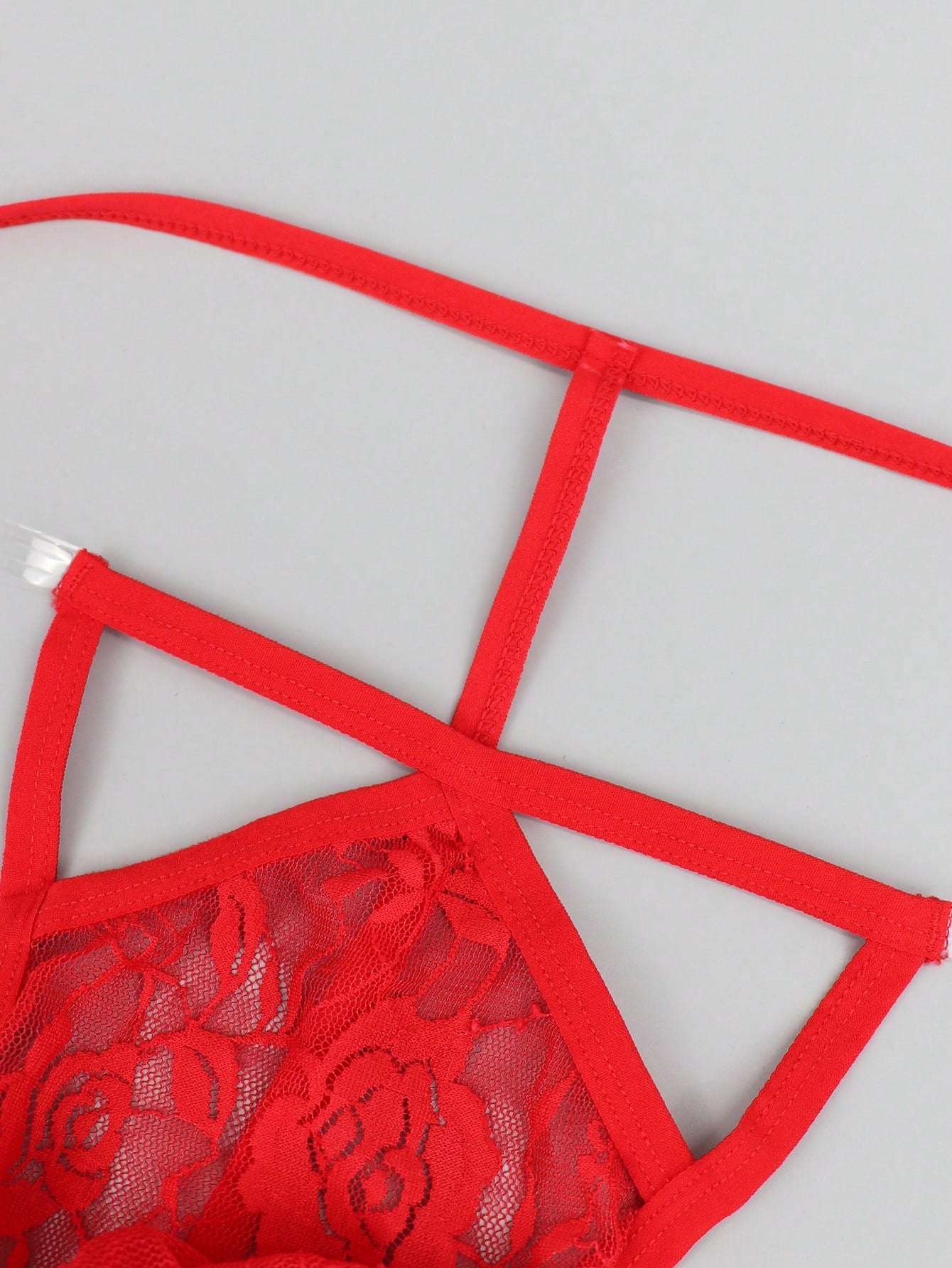 1pc Men's Red Lace Waist Briefs