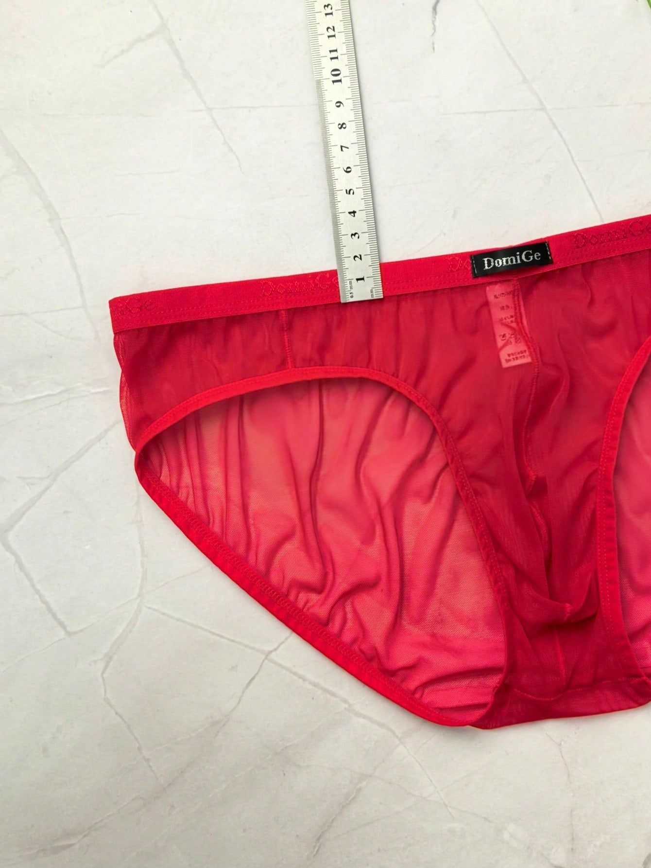 Sheer Mesh Low Waist Full Coverage Briefs For Men