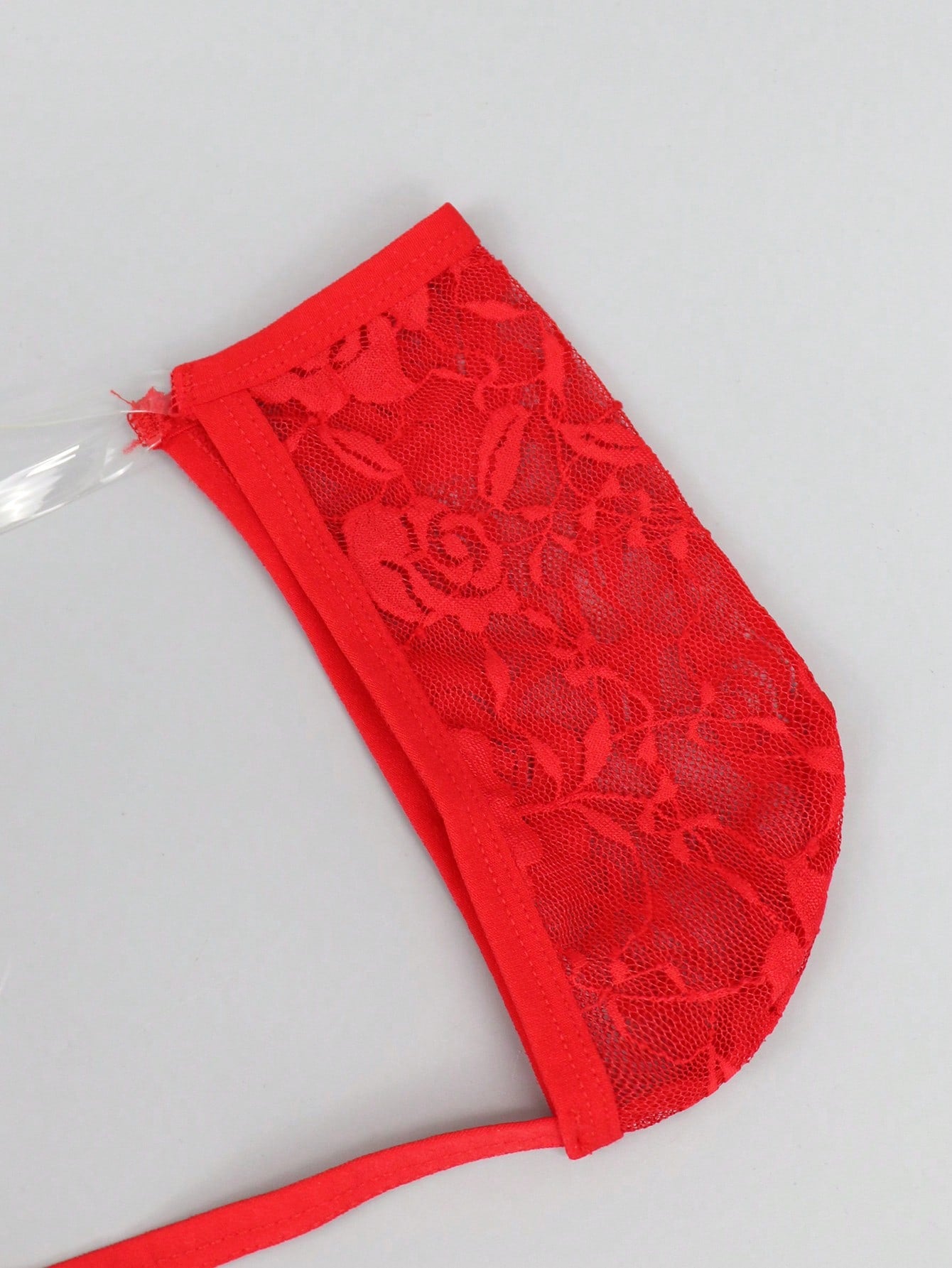 1pc Men's Red Lace Waist Thong Underwear